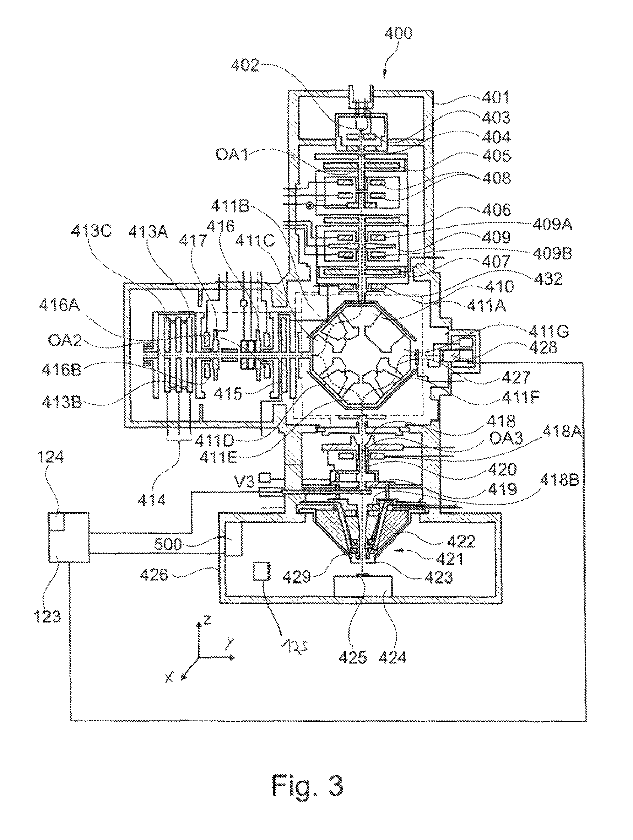 Imaging device for imaging an object and for imaging a structural unit in a particle beam apparatus