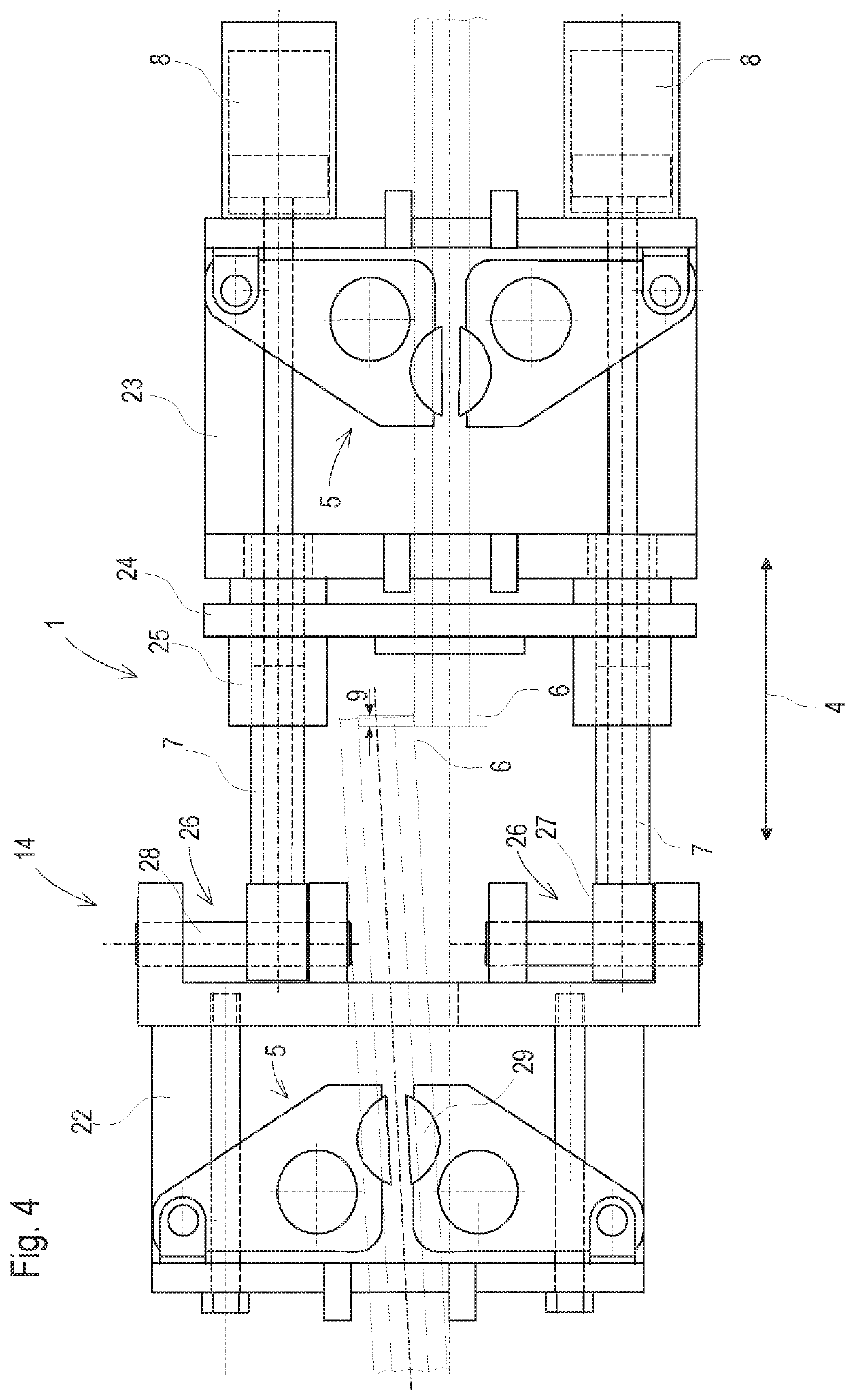 Device for welding a rail joint of a track