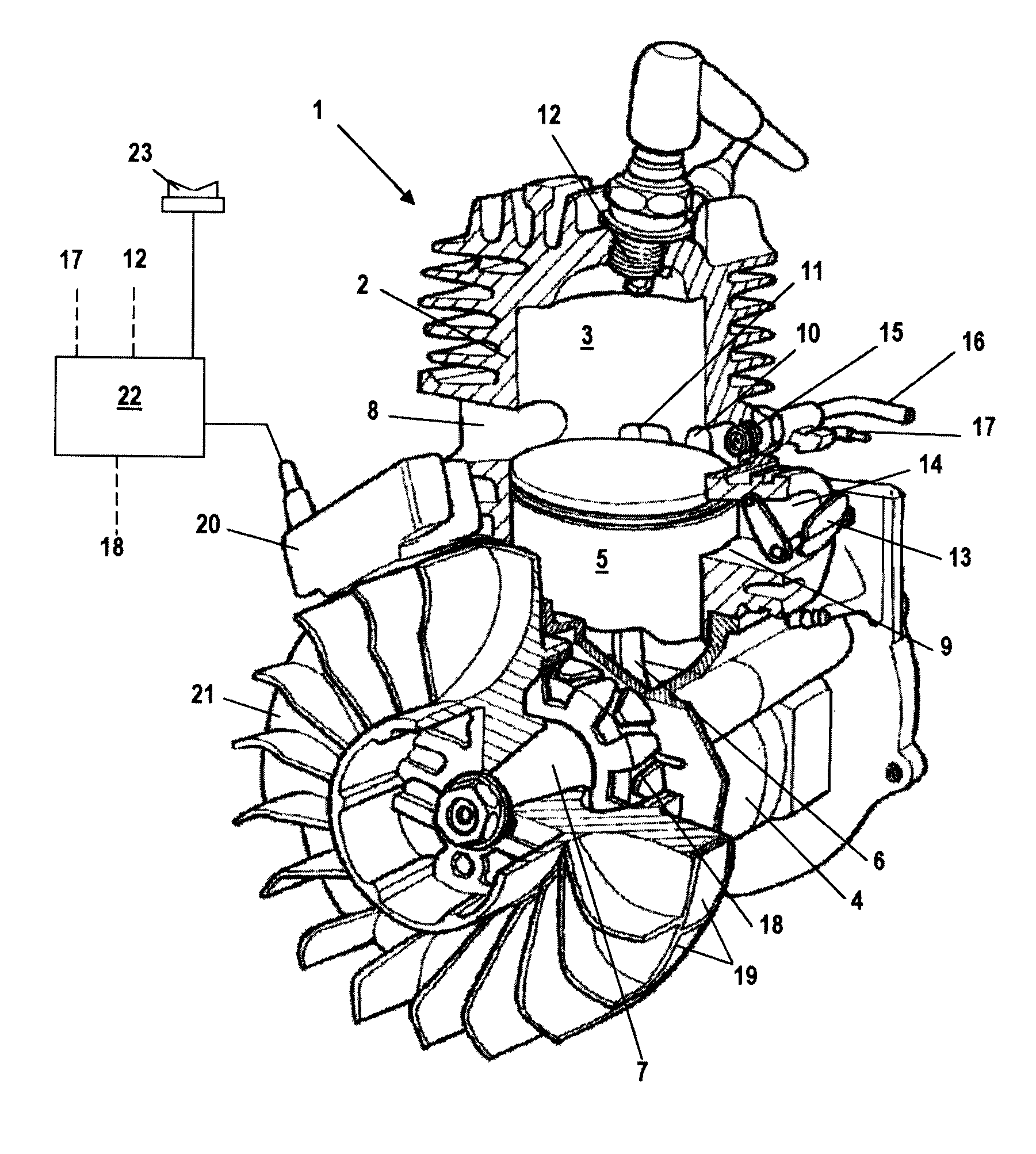 Method for operating a two-stroke engine