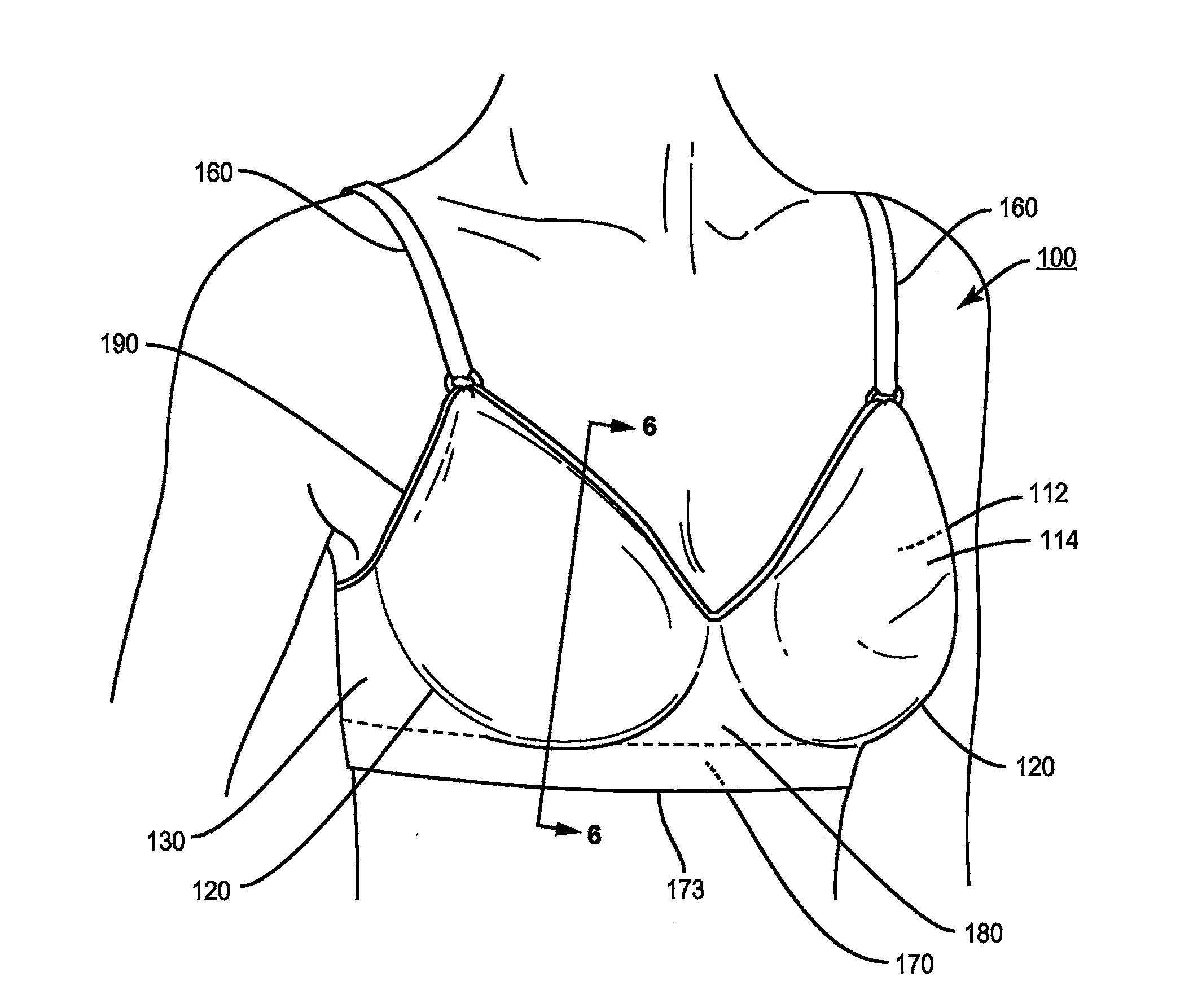 Upper and lower torso garments having an improved band