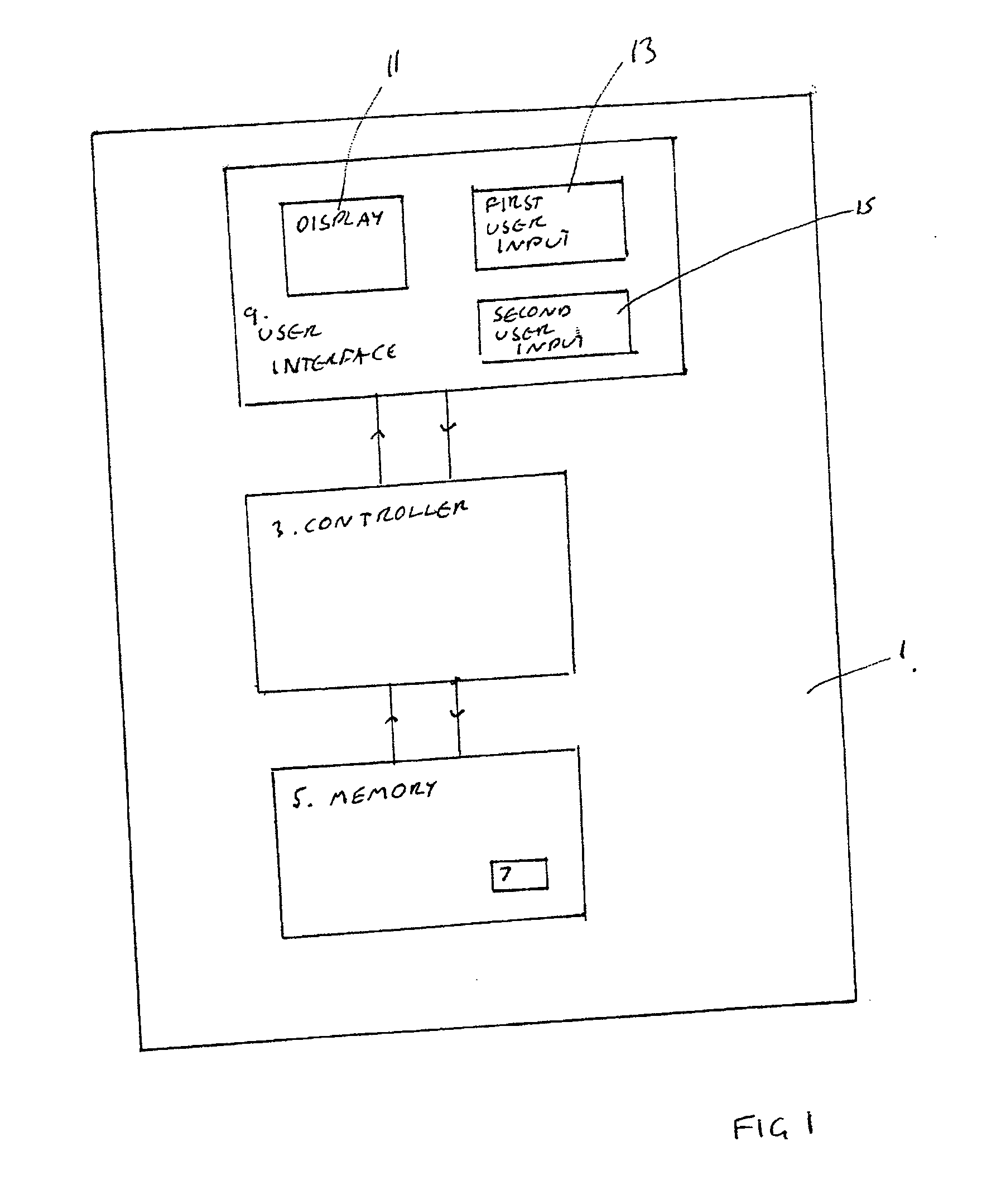 Electronic device having a plurality of modes of operation