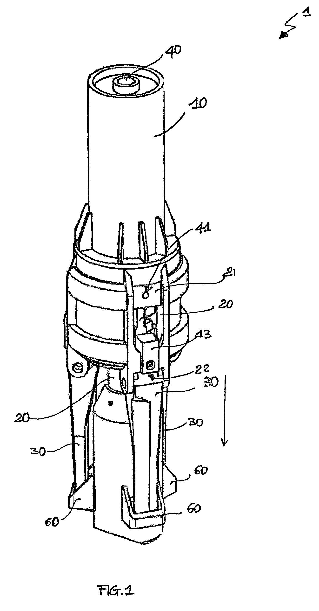 Device for consolidating soils by means of mechanical mixing and injection of consolidating fluids