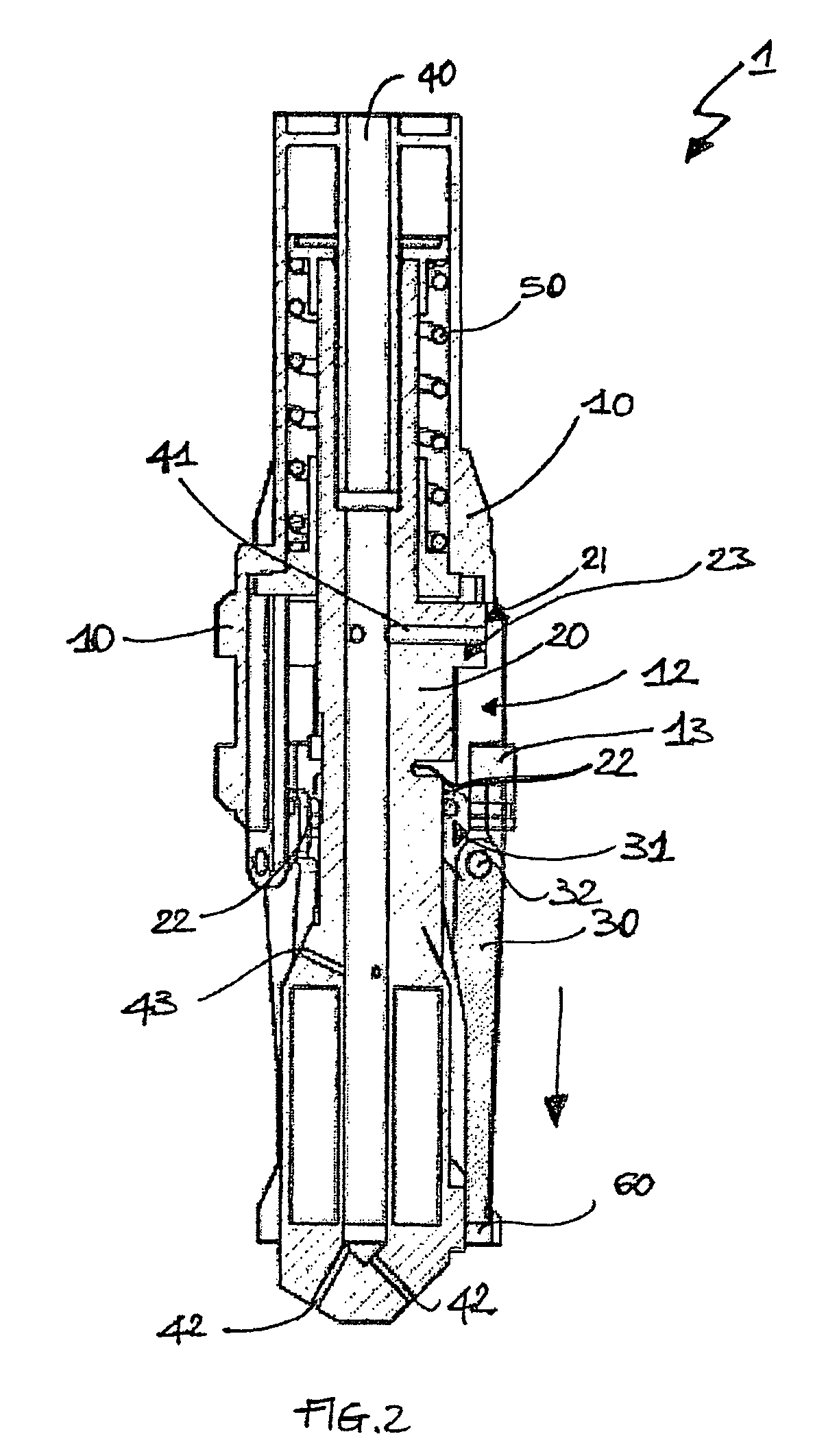 Device for consolidating soils by means of mechanical mixing and injection of consolidating fluids