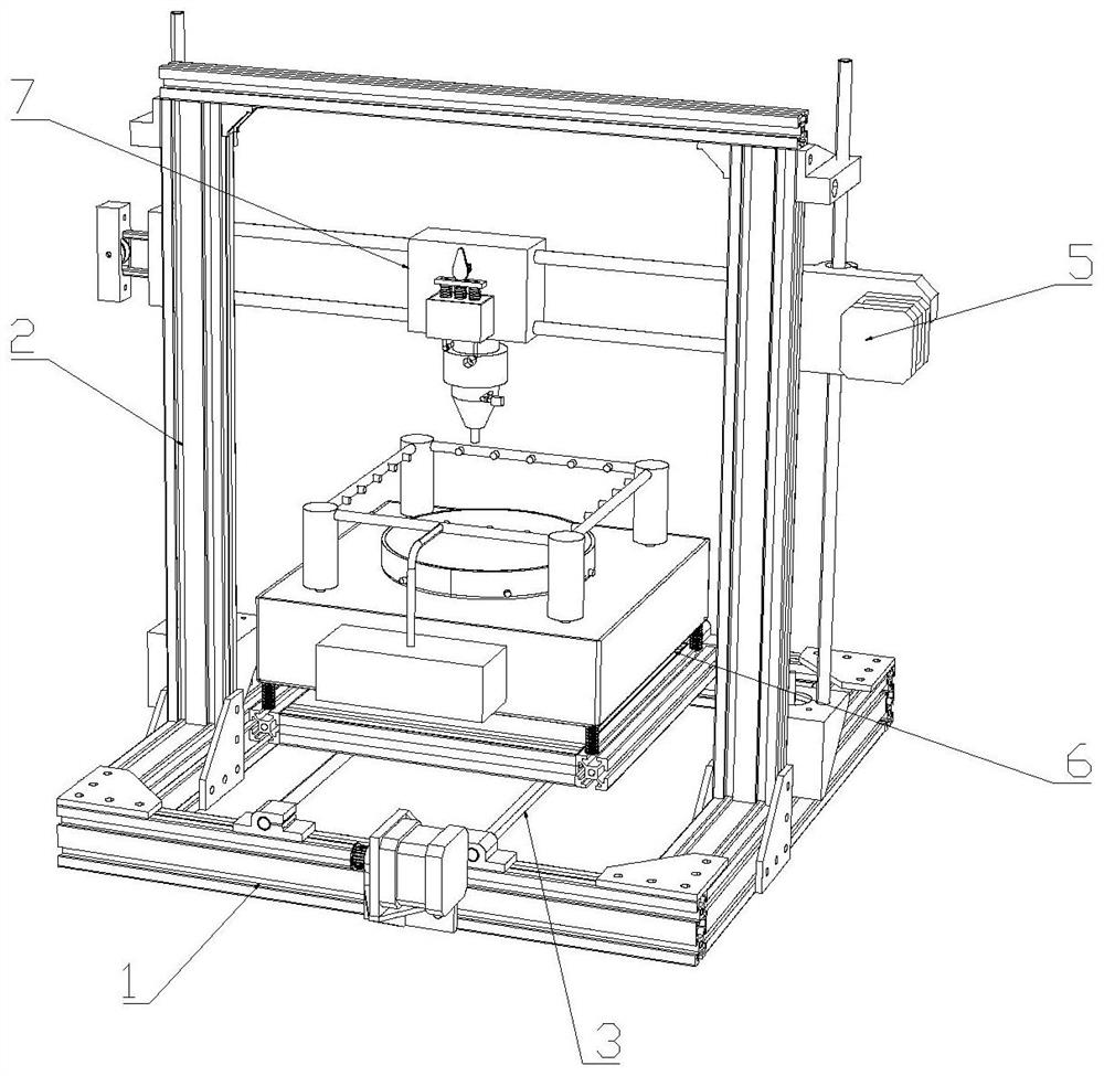 Temperature-controllable low-temperature biological 3D printer and spray head device