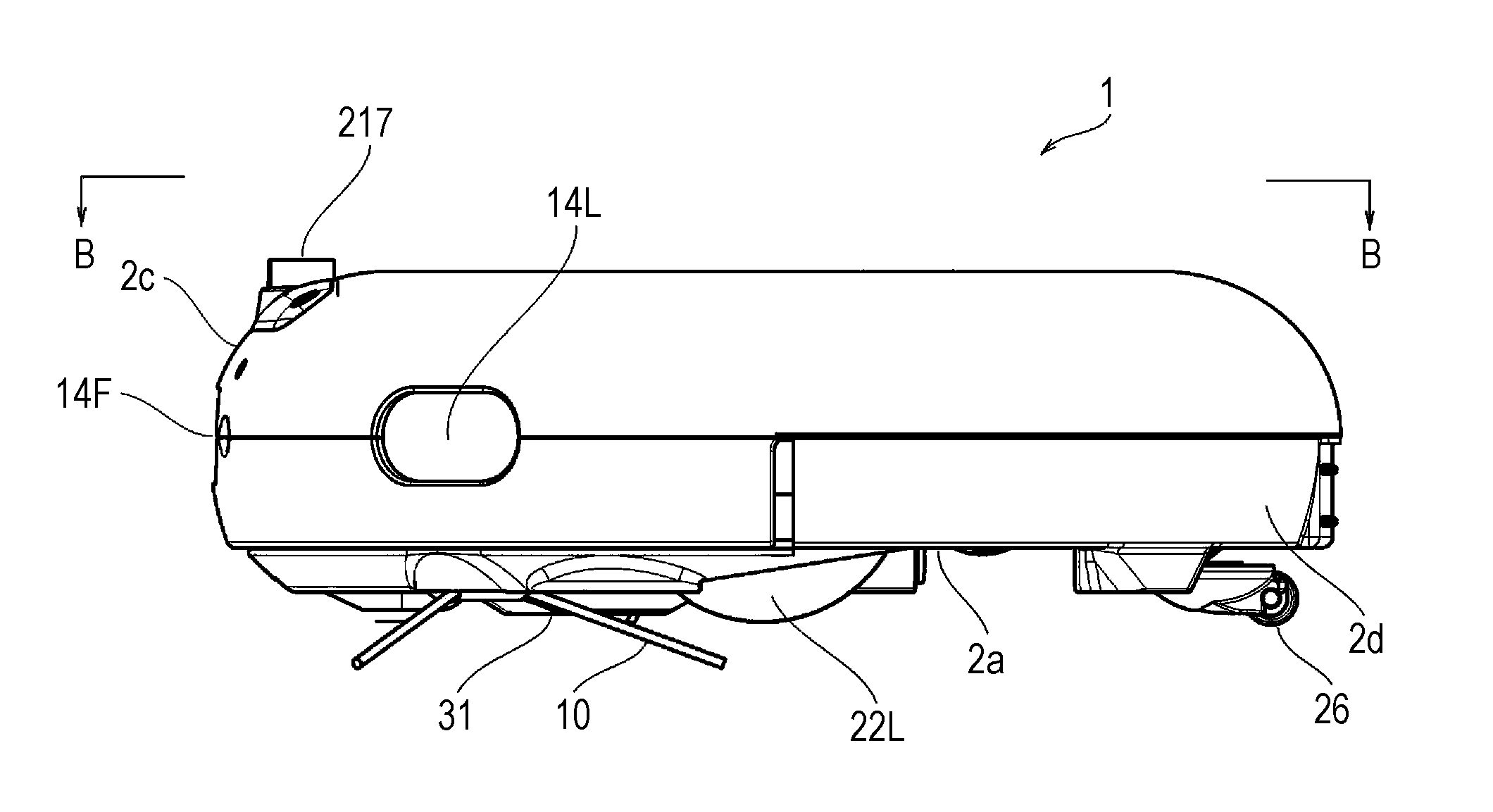 Electronic device and self-propelled vacuum cleaner