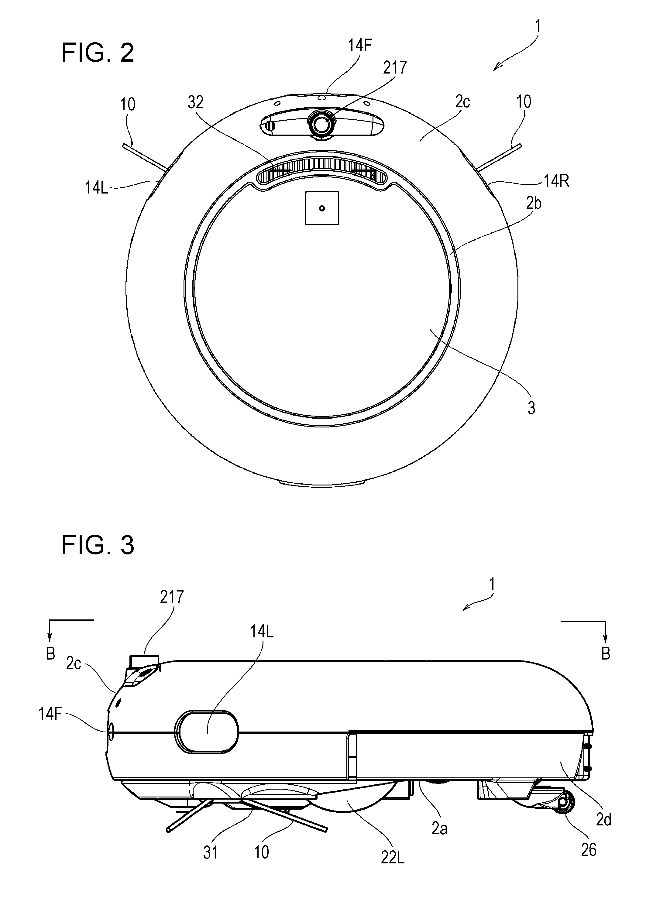 Electronic device and self-propelled vacuum cleaner