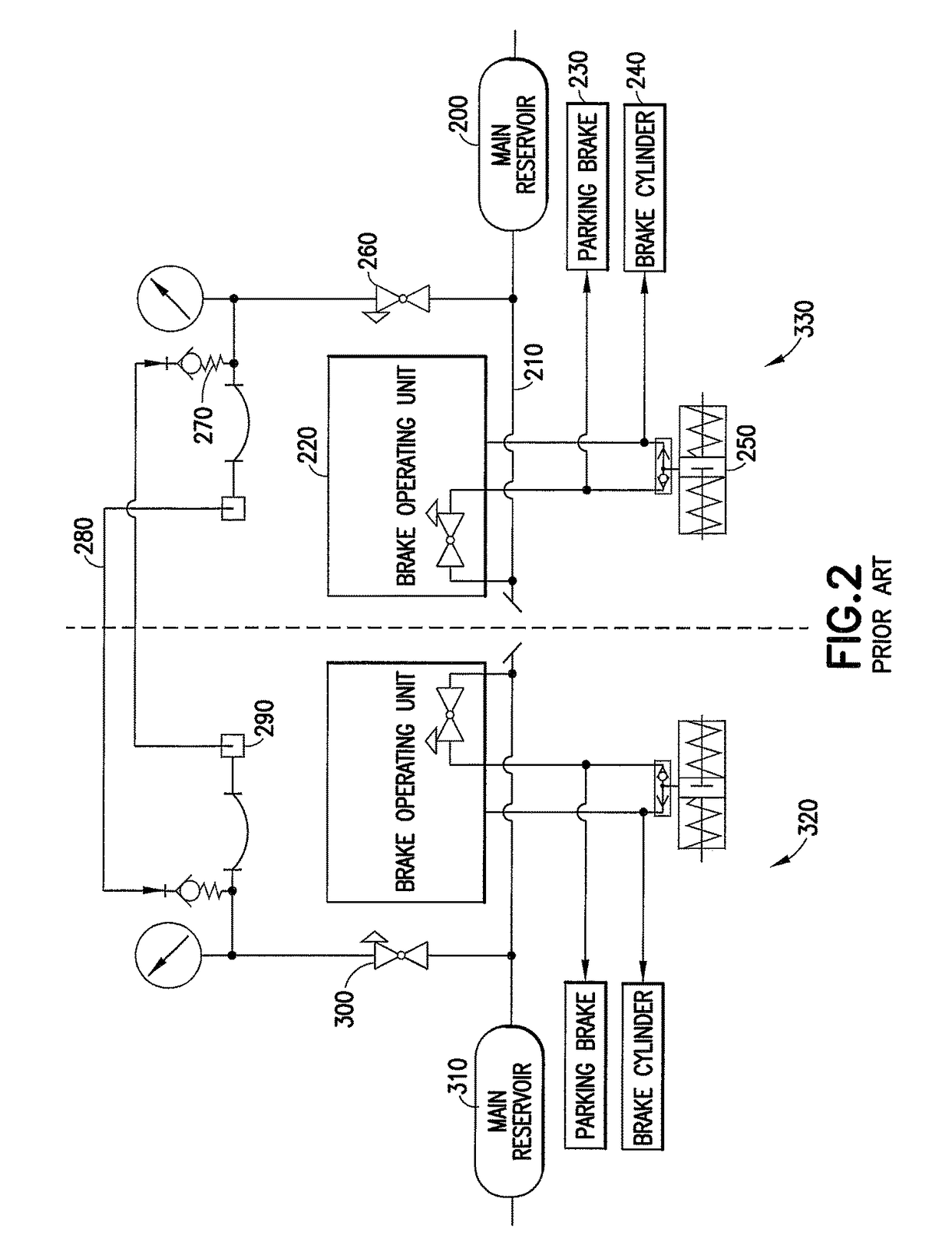 Parking brake reset mechanism for railway vehicles