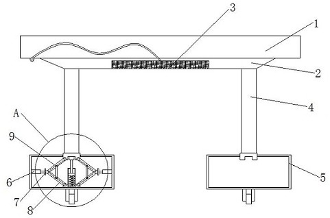 Electric heating table with telescopic structure