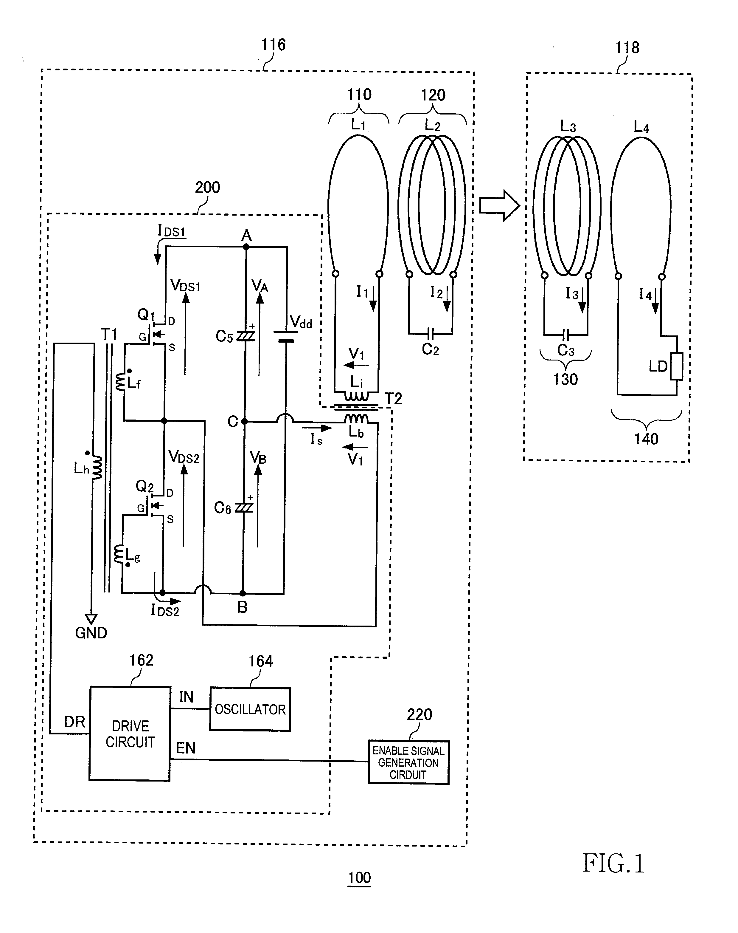 Wireless power feeder, wireless power transmission system, and table and table lamp using the same