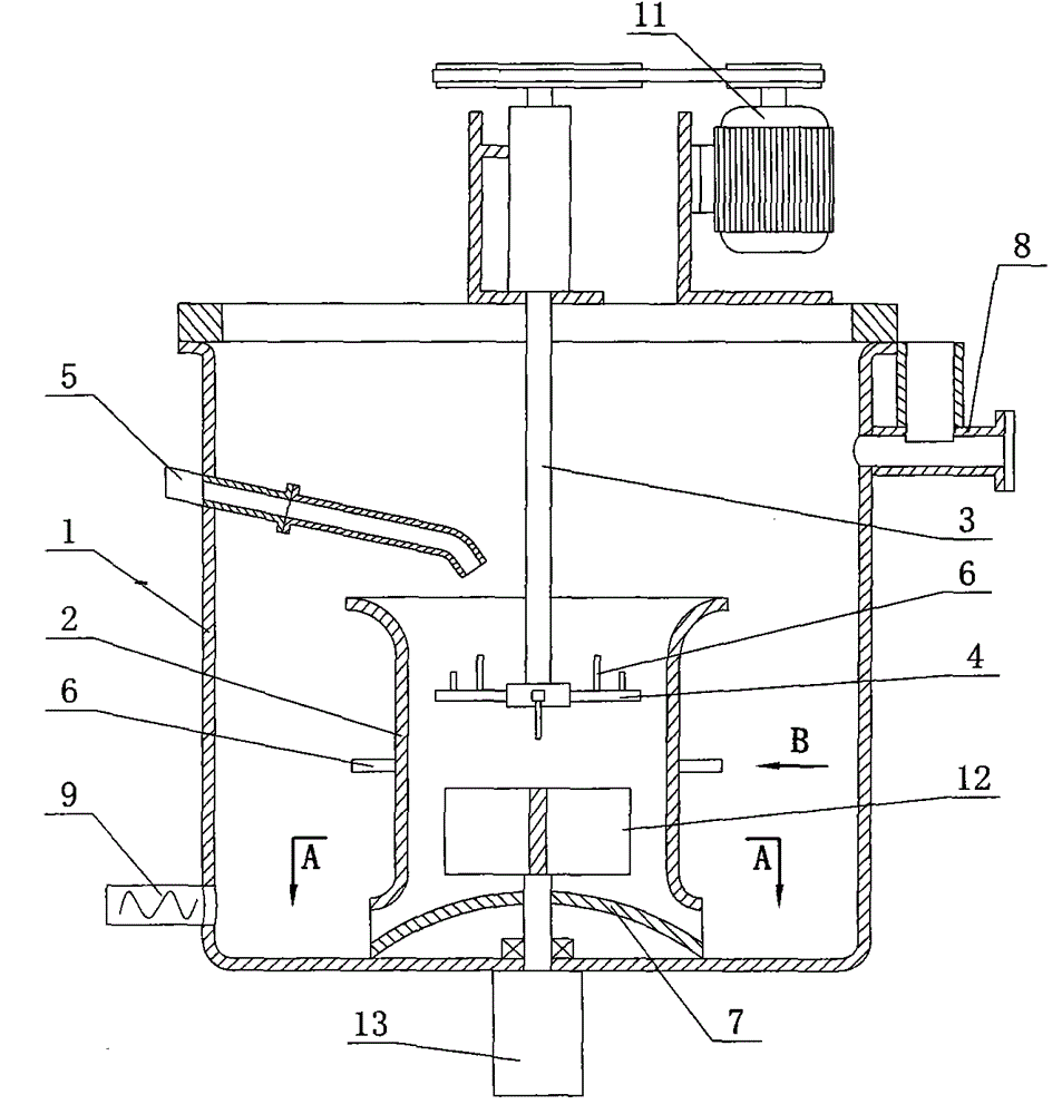 Ore dressing stirring tank