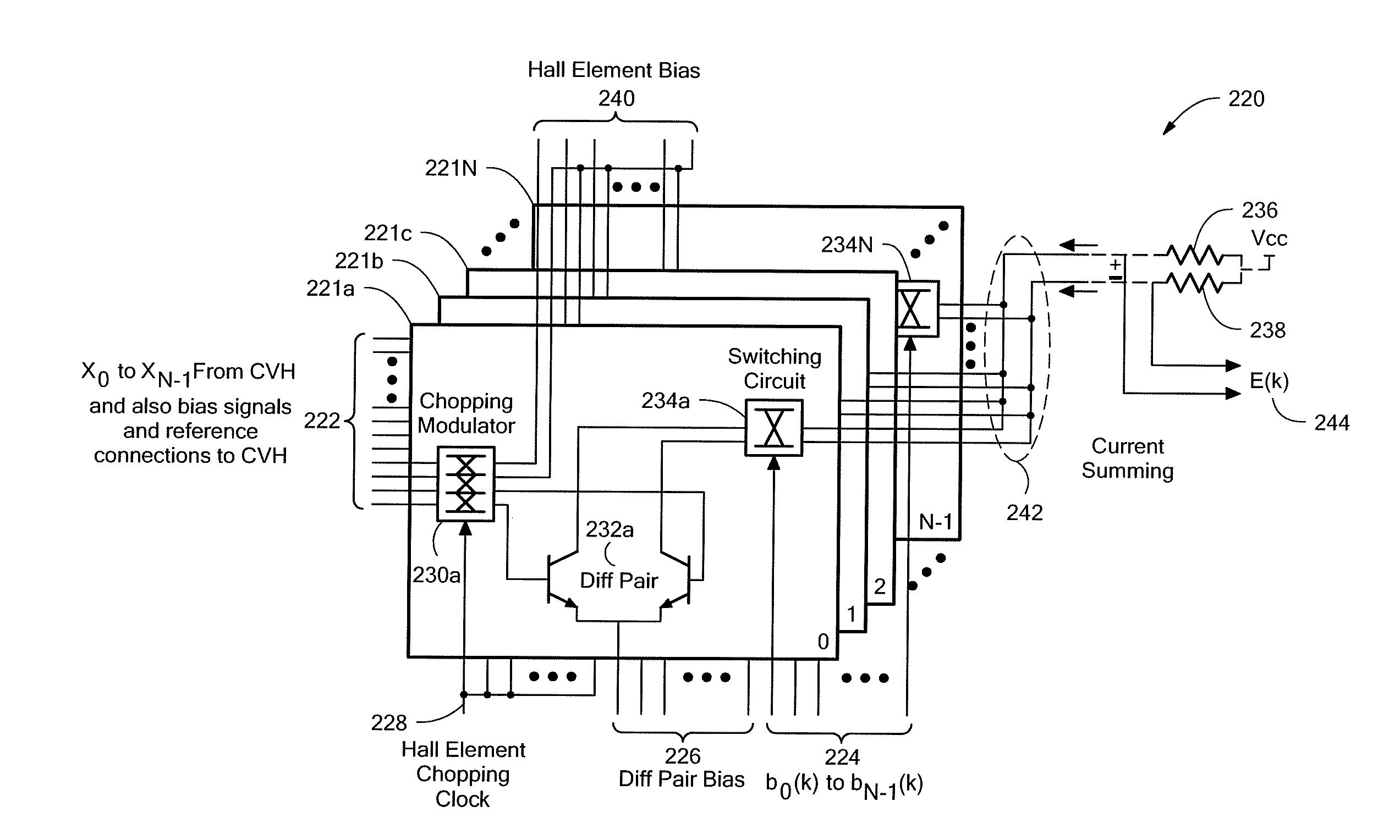 Circuit and method for processing signals generated by a plurality of sensors