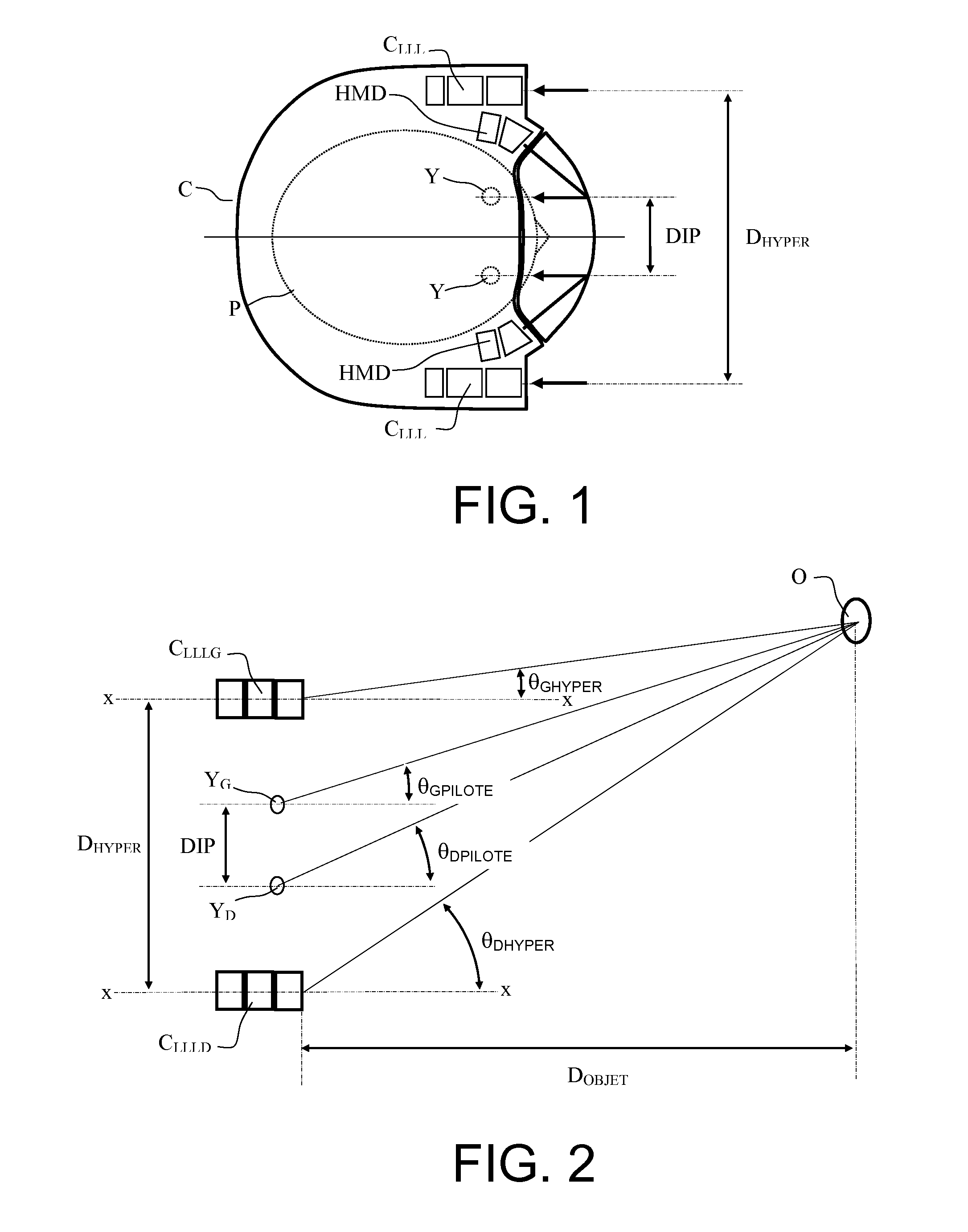 Method for Correcting Hyperstereoscopy and Associated Helmet Viewing System