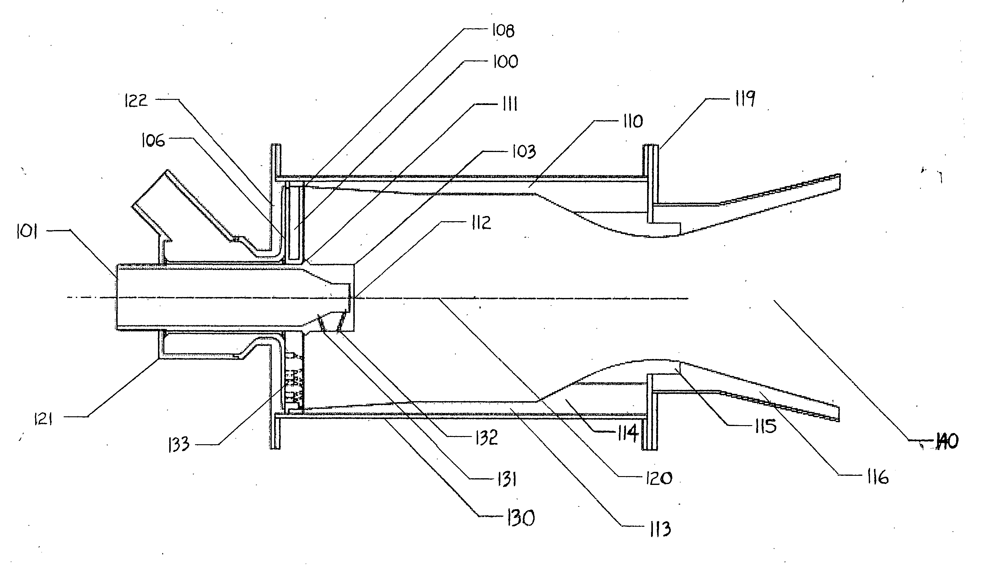 Liquid propellant rocket engine with pintle injector and acoustic dampening