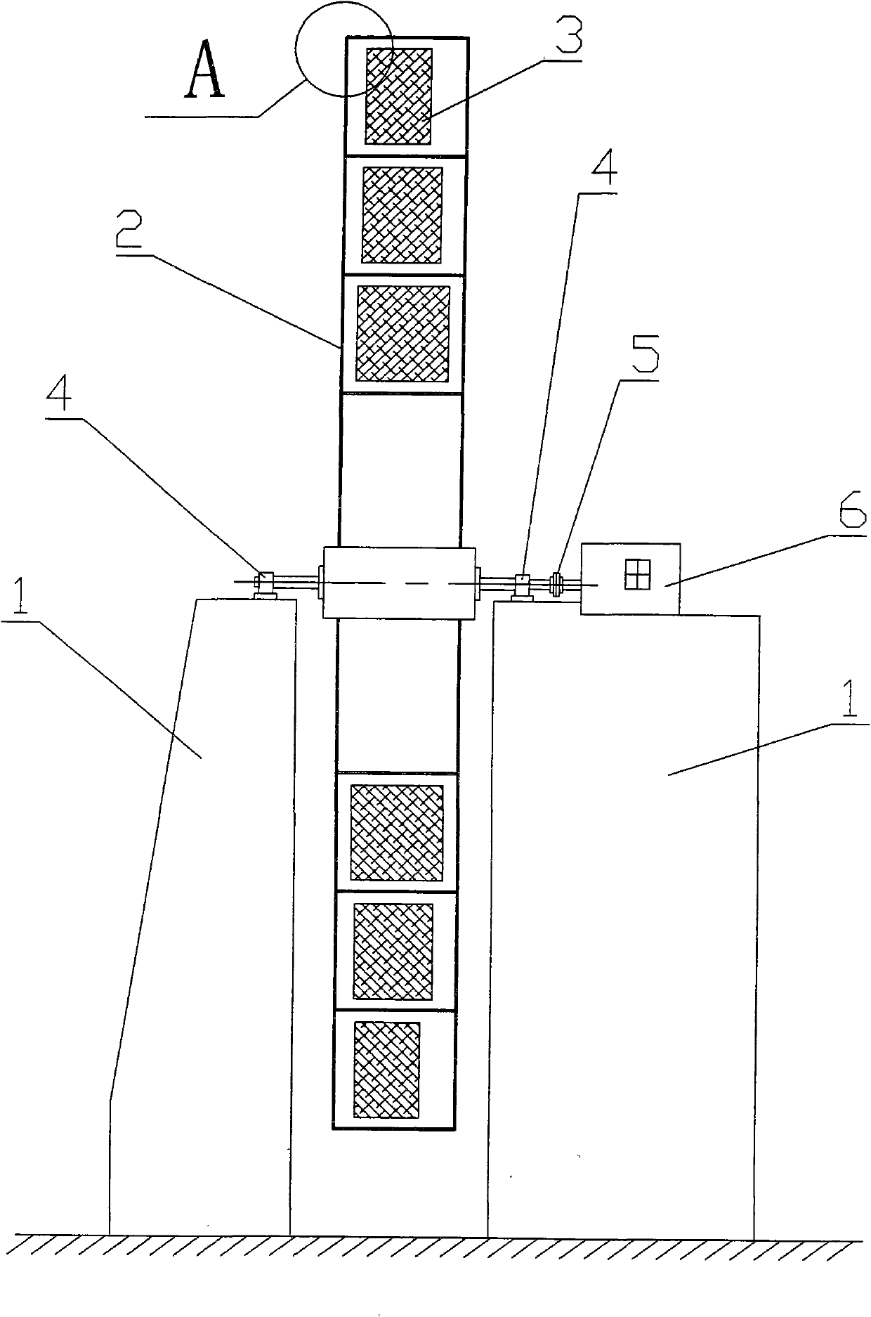 Double-column sailboard type wind turbine