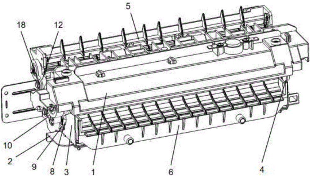 Photographic fixing mechanism for office equipment