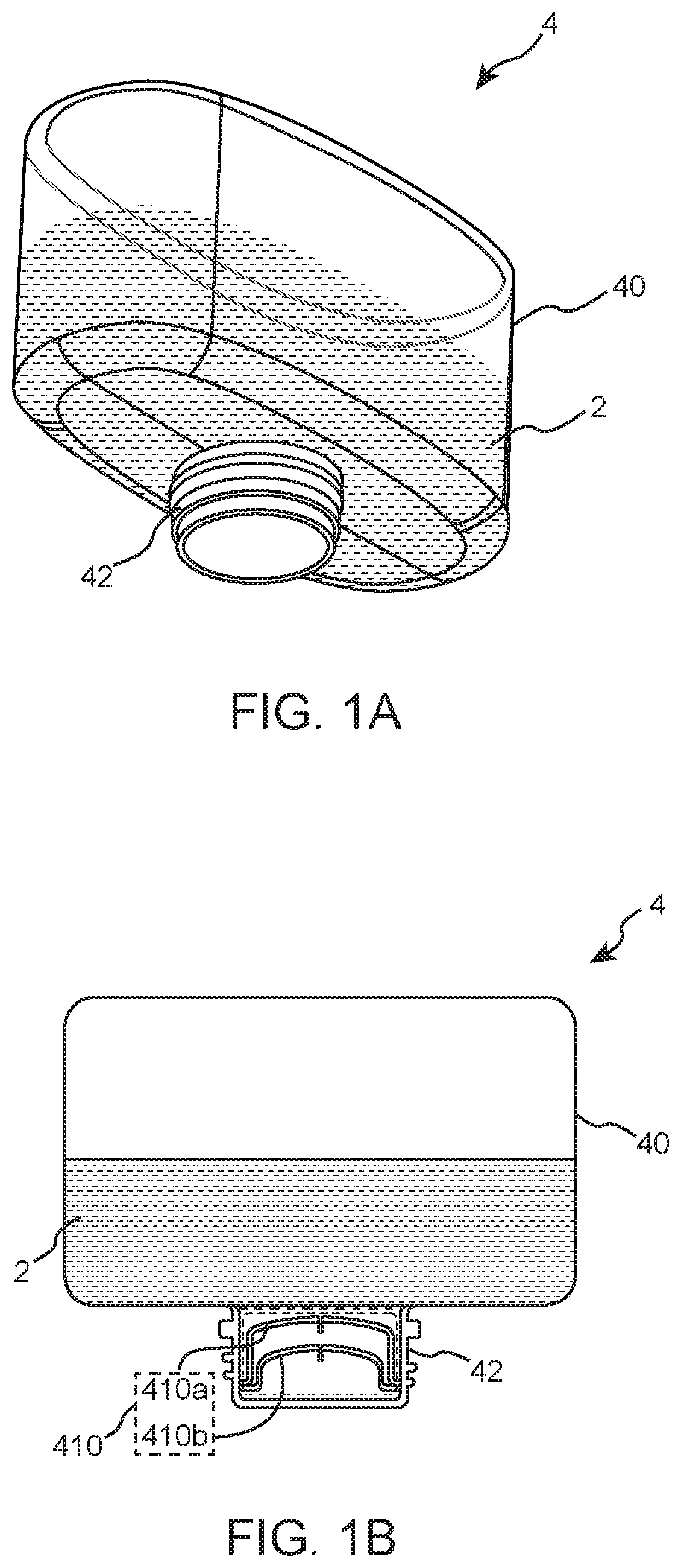 Cartridge and a base unit for use in an oral care appliance