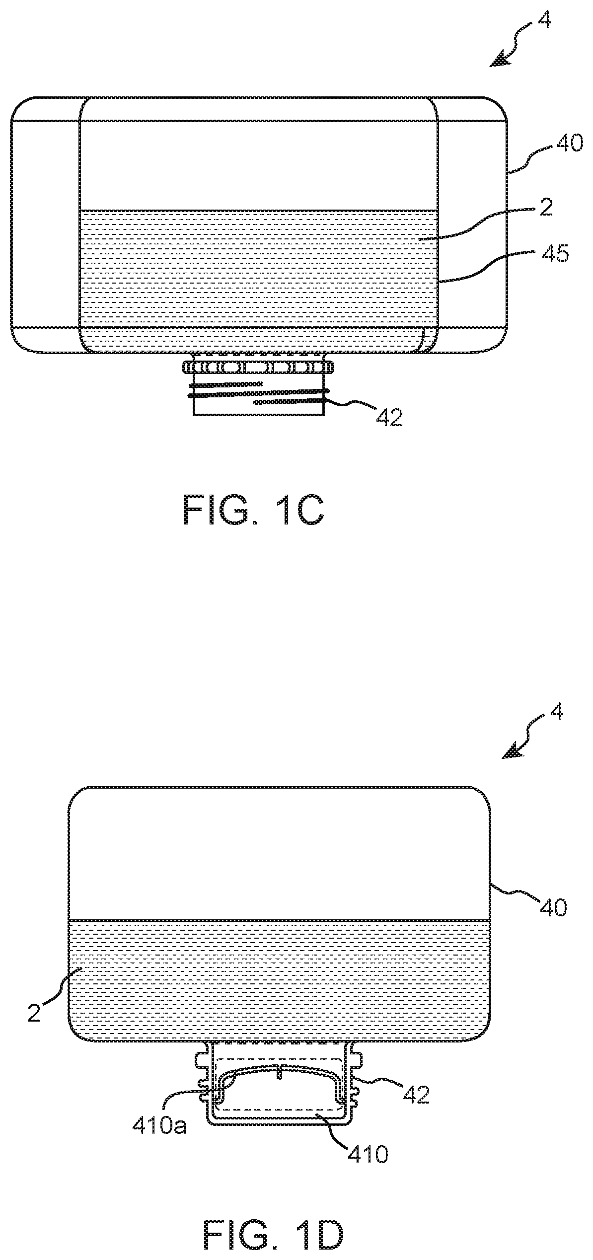 Cartridge and a base unit for use in an oral care appliance