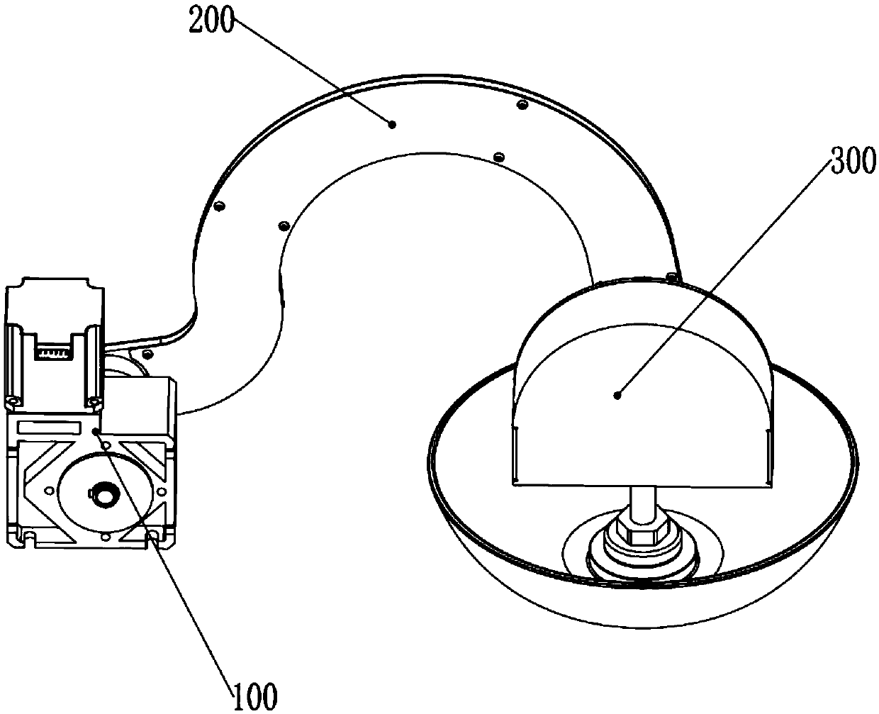 Suction cup bowl taking device with accurate locking function