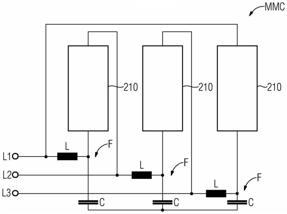 Multiphase multilevel power converter having a drive and a passive frequency filter, and method for driving the multiphase multilevel power converter