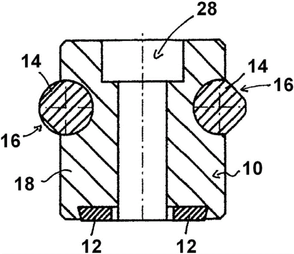 Compound linear guide having a fastening means