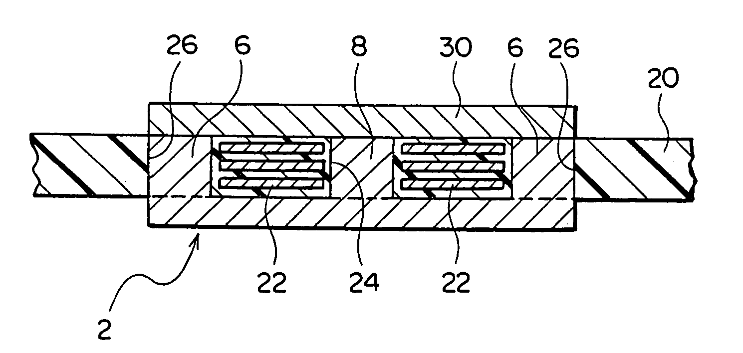 Planar type ferrite core