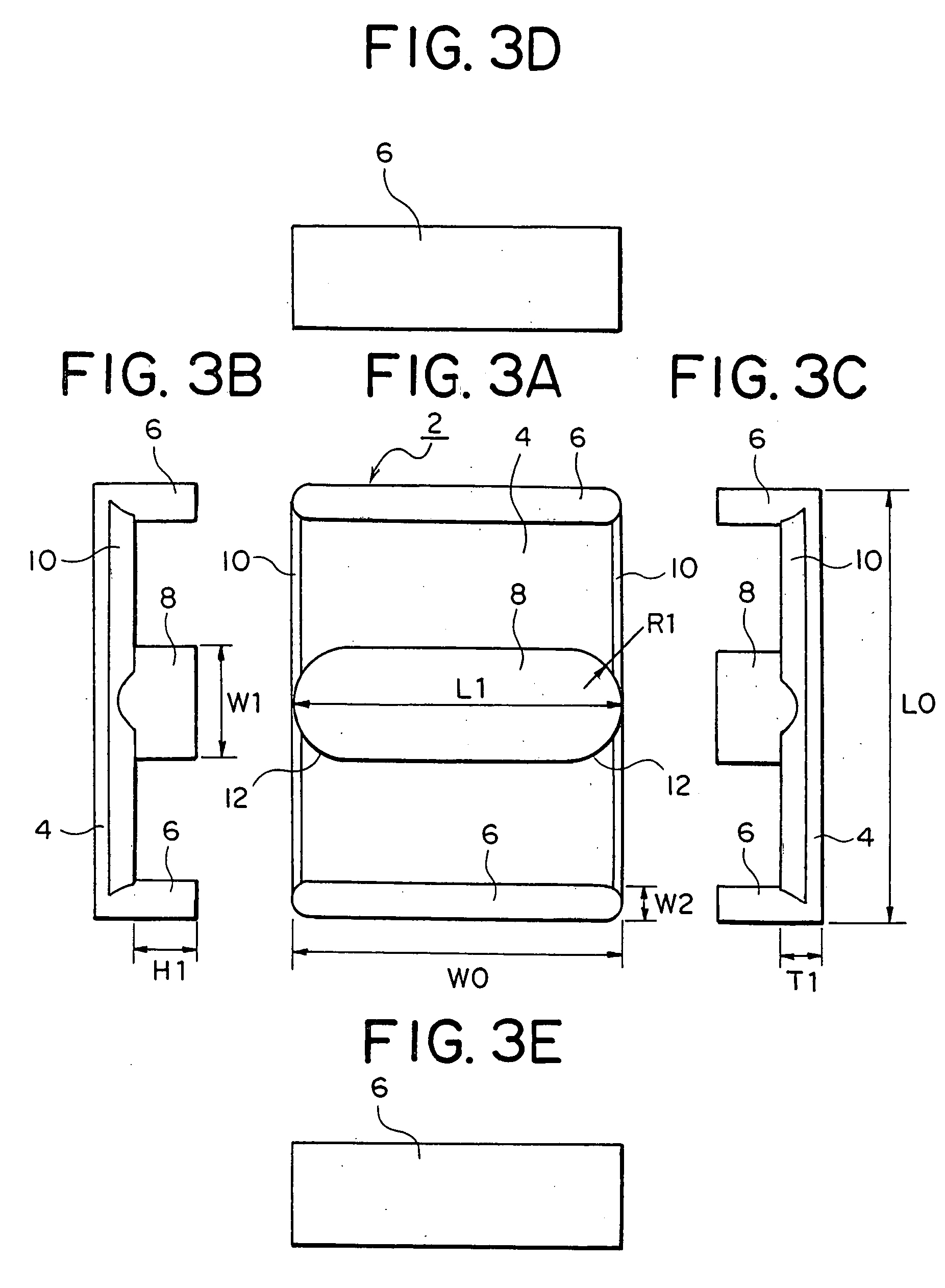 Planar type ferrite core