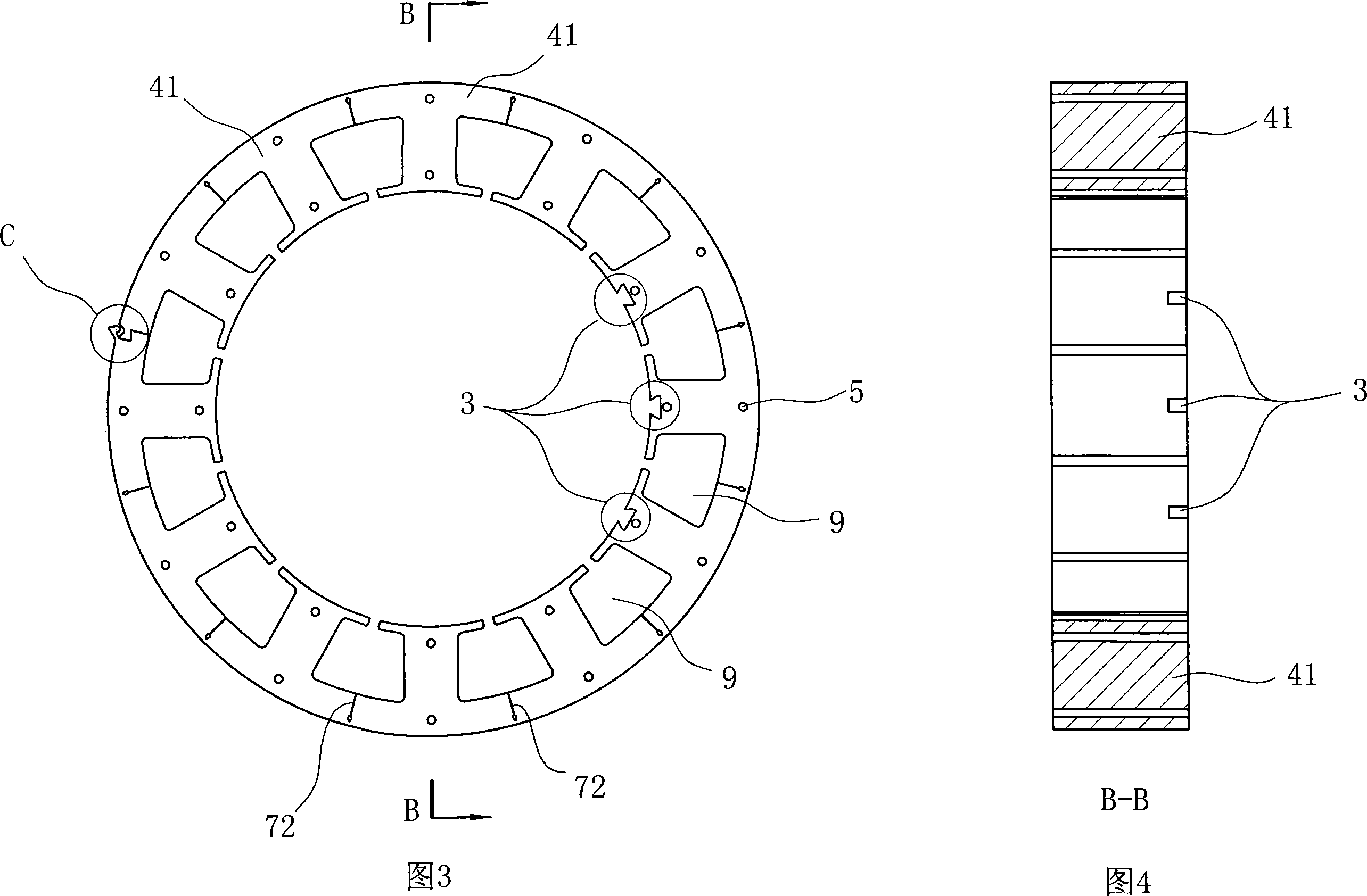 Inline type electric machine iron core and manufacturing method thereof
