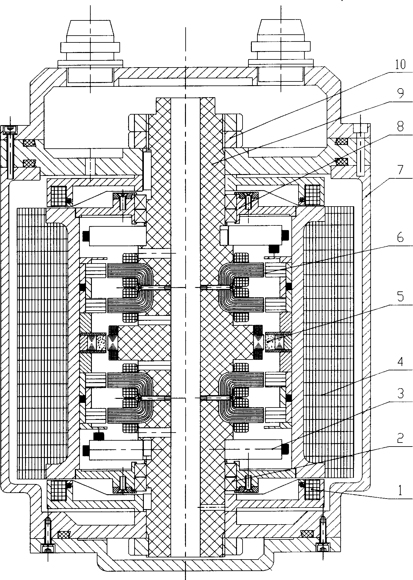 Energy-storing flywheel system with magnetic suspension for spacecraft