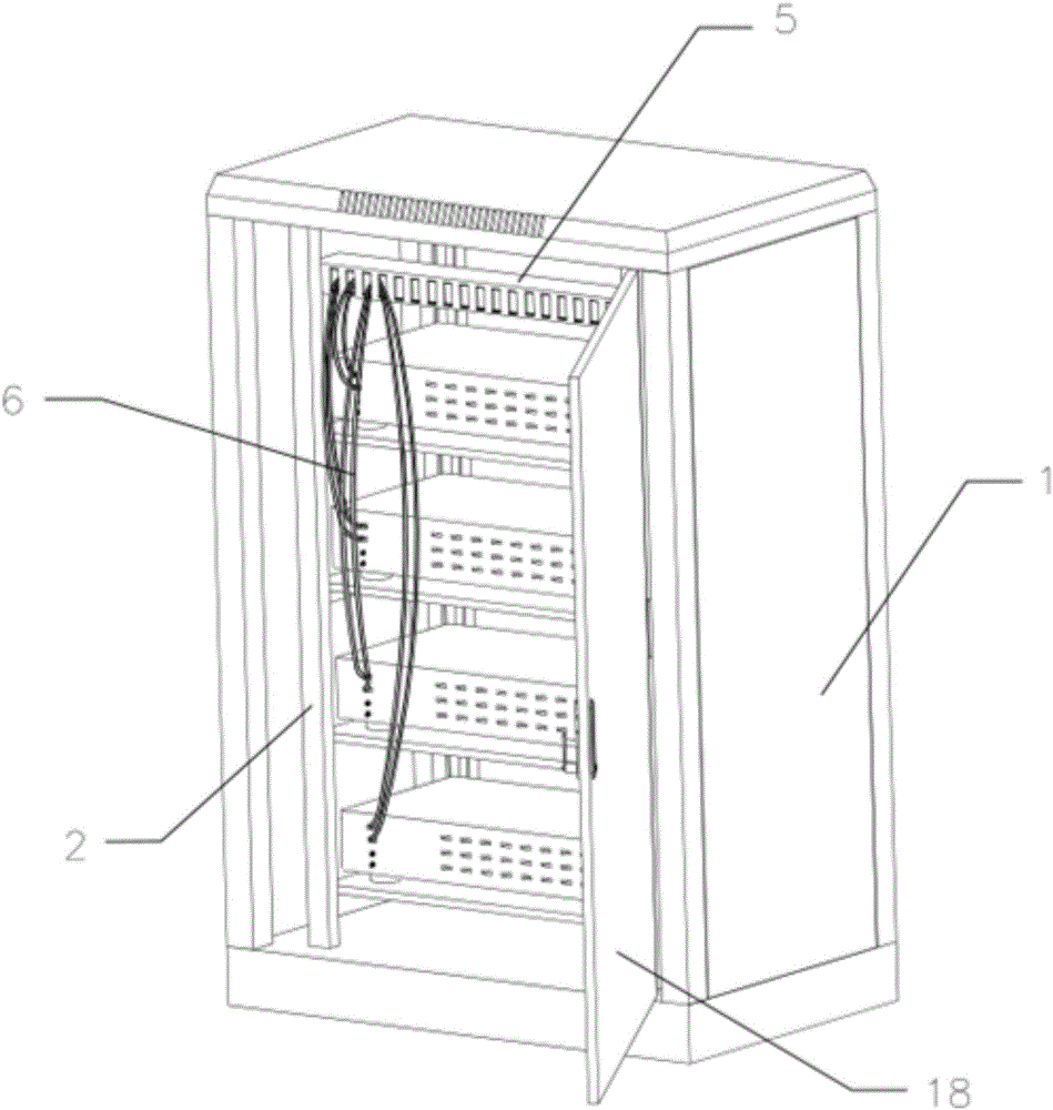 Vertical distribution frame and cabinet with vertical distribution frame