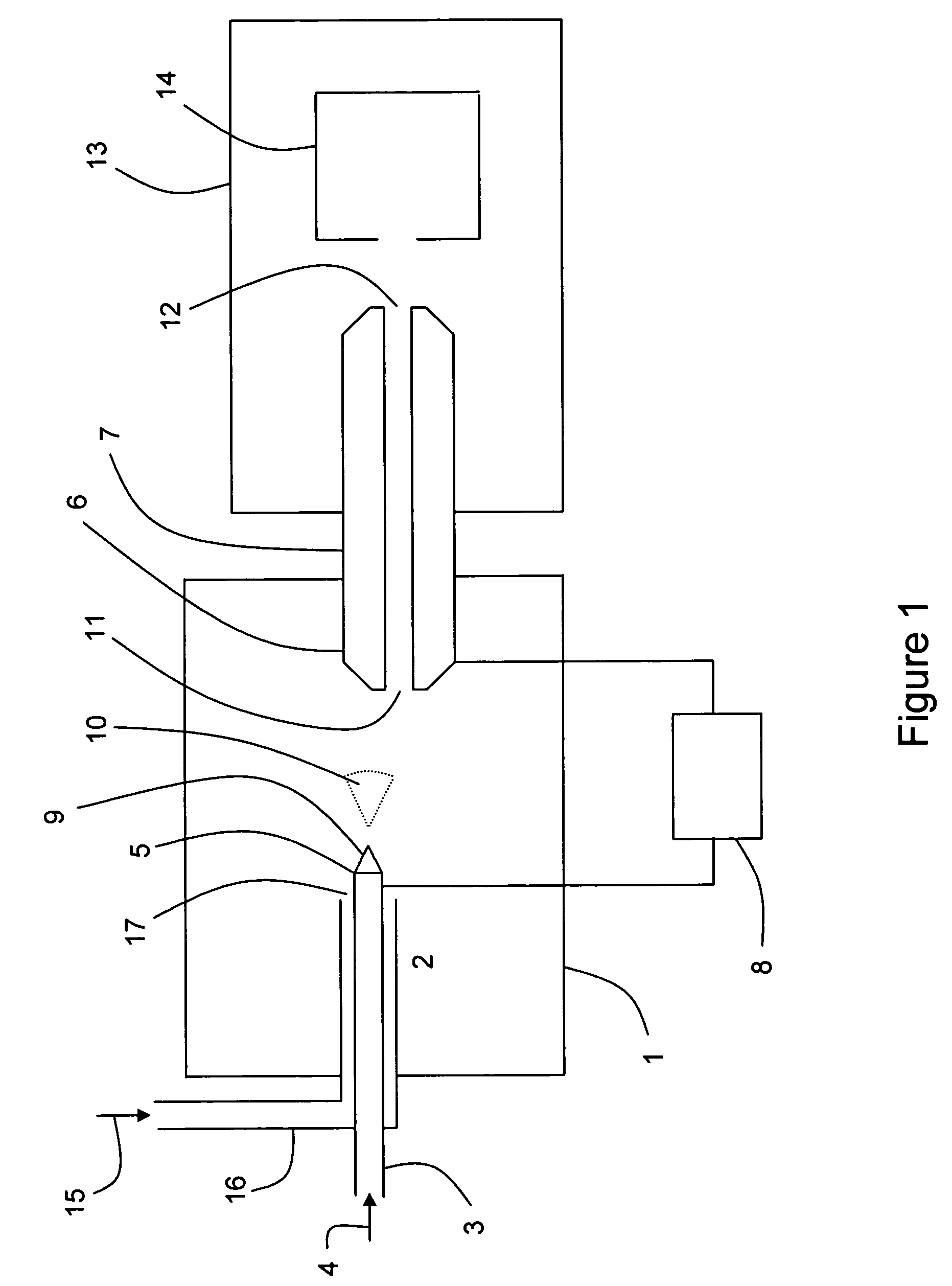 Charged droplet spray probe