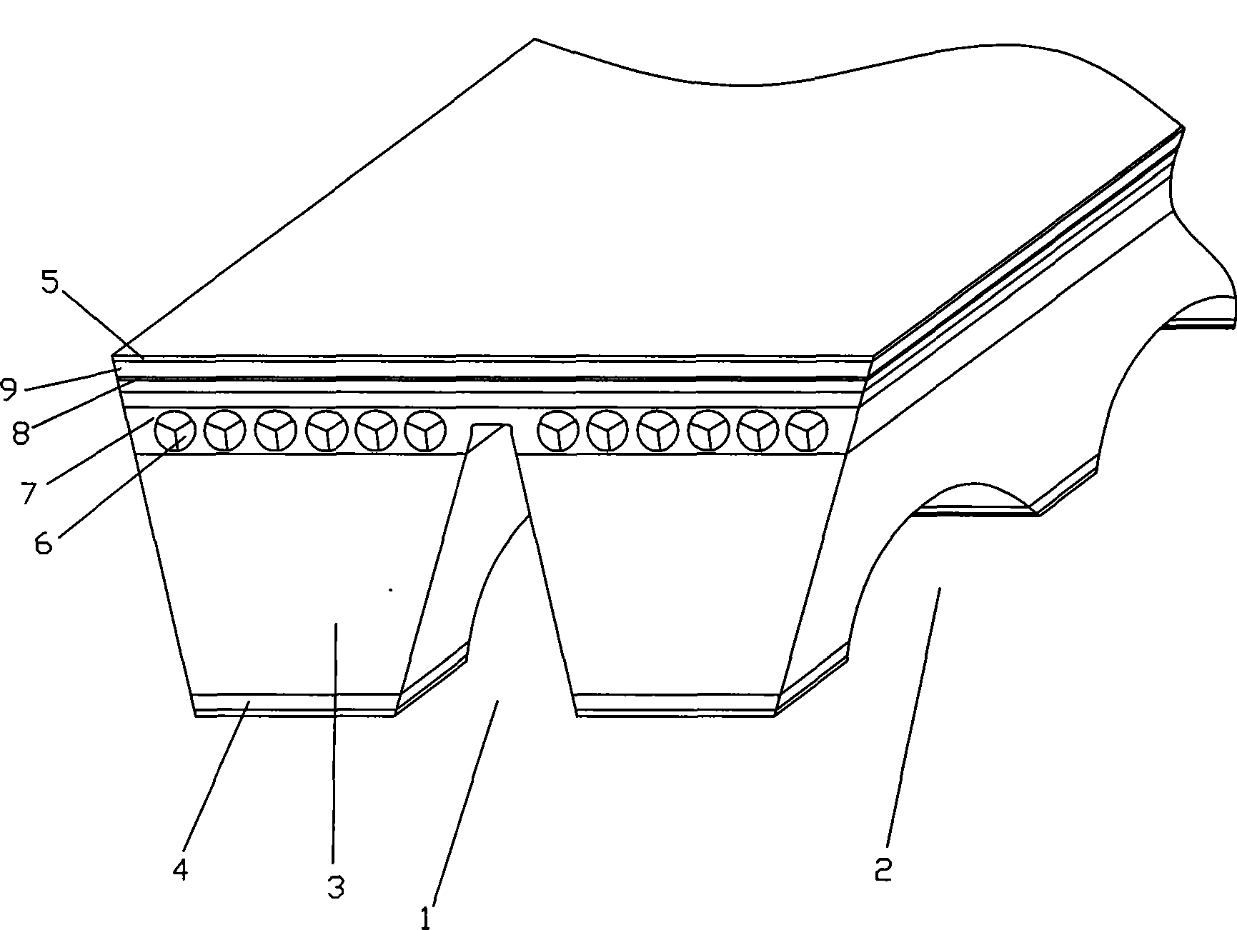 Two-sided transmission unit belt