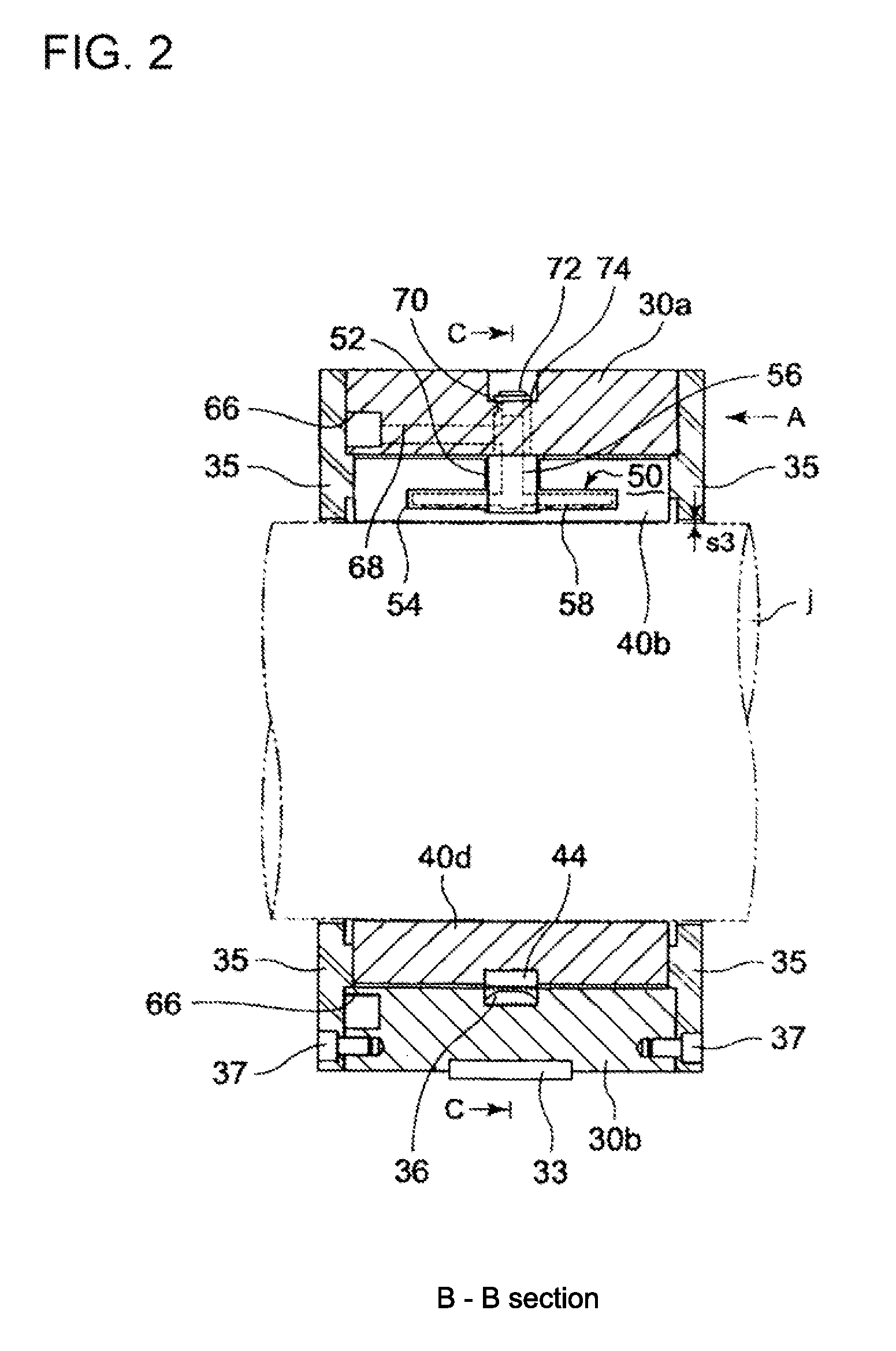 Rotation shaft supporting structure with journal bearing and assembling method of the bearing