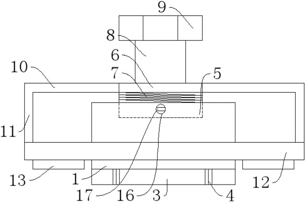 Edge cutting device for stand column mold