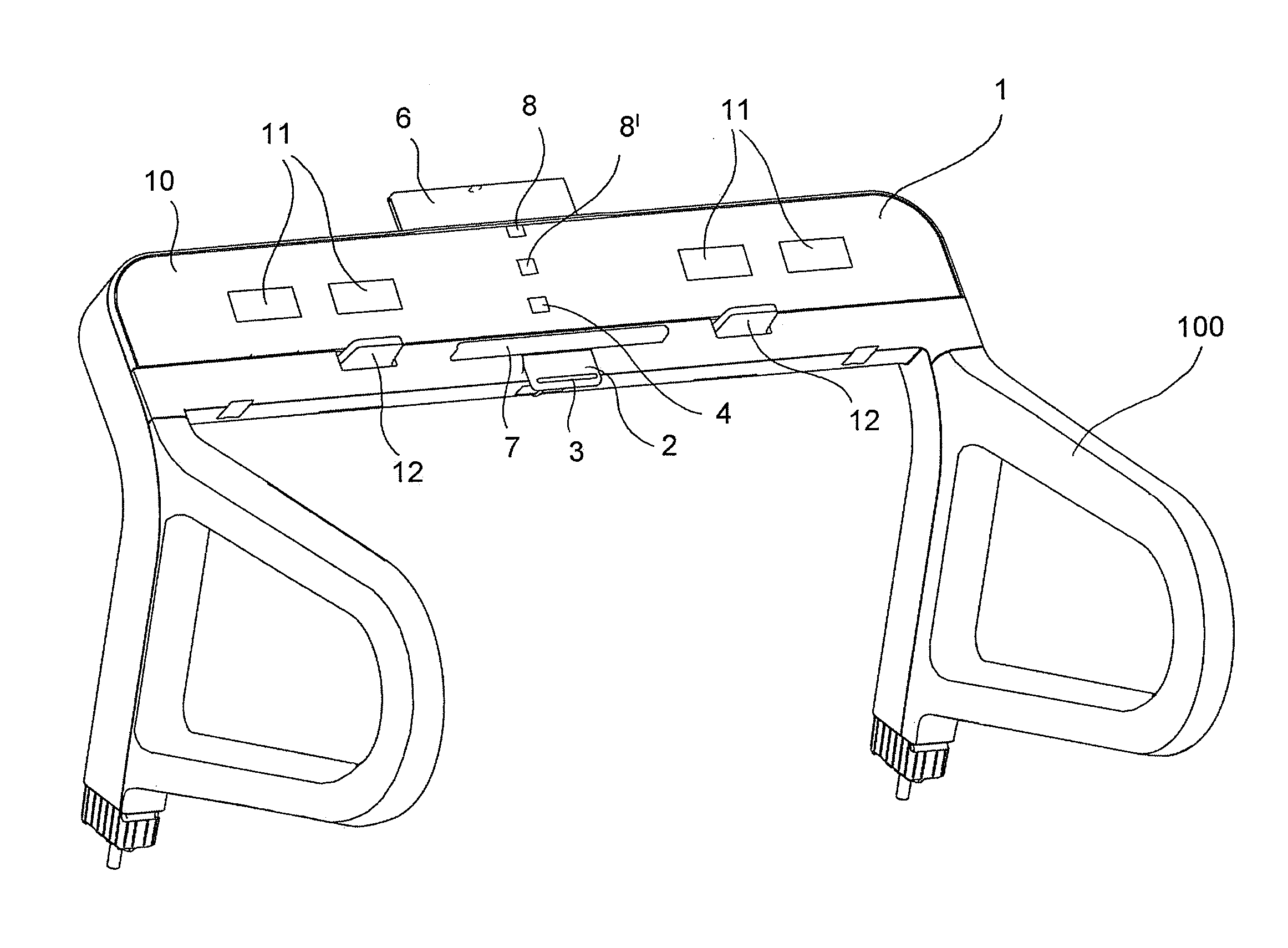 Control interface of an exercising machine suitable to assume operating modes