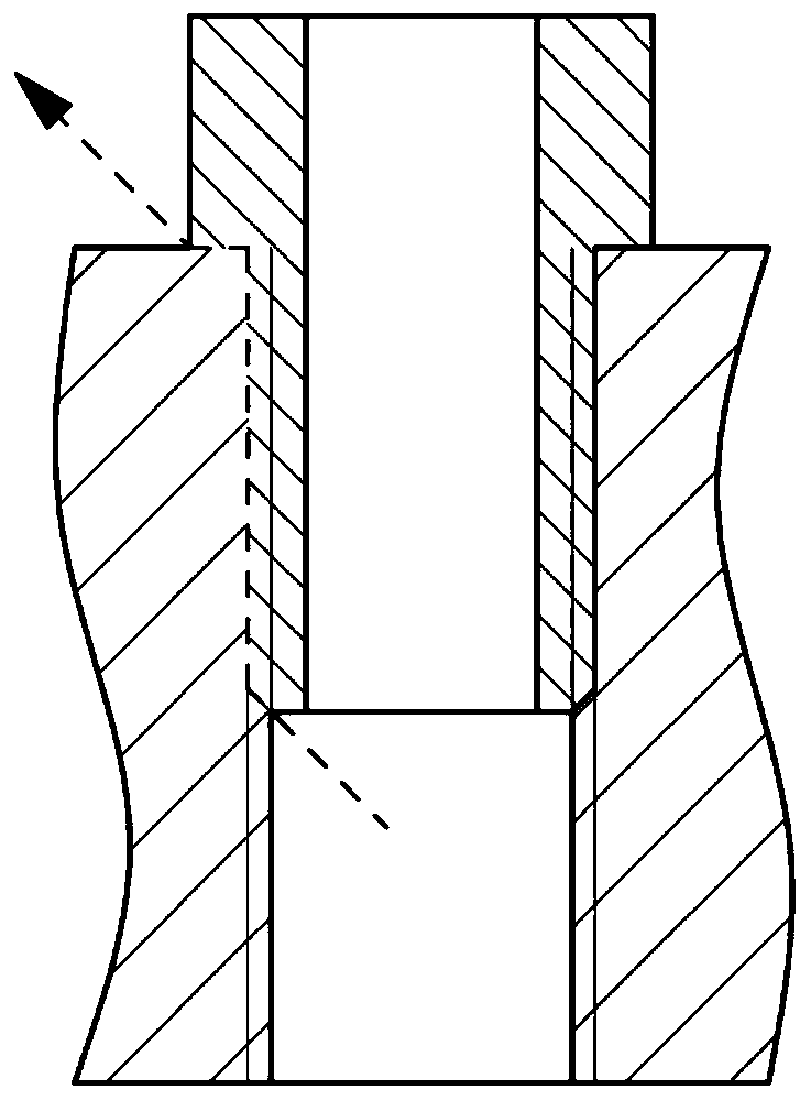 Novel hot stamping die cooling pipe sealing device