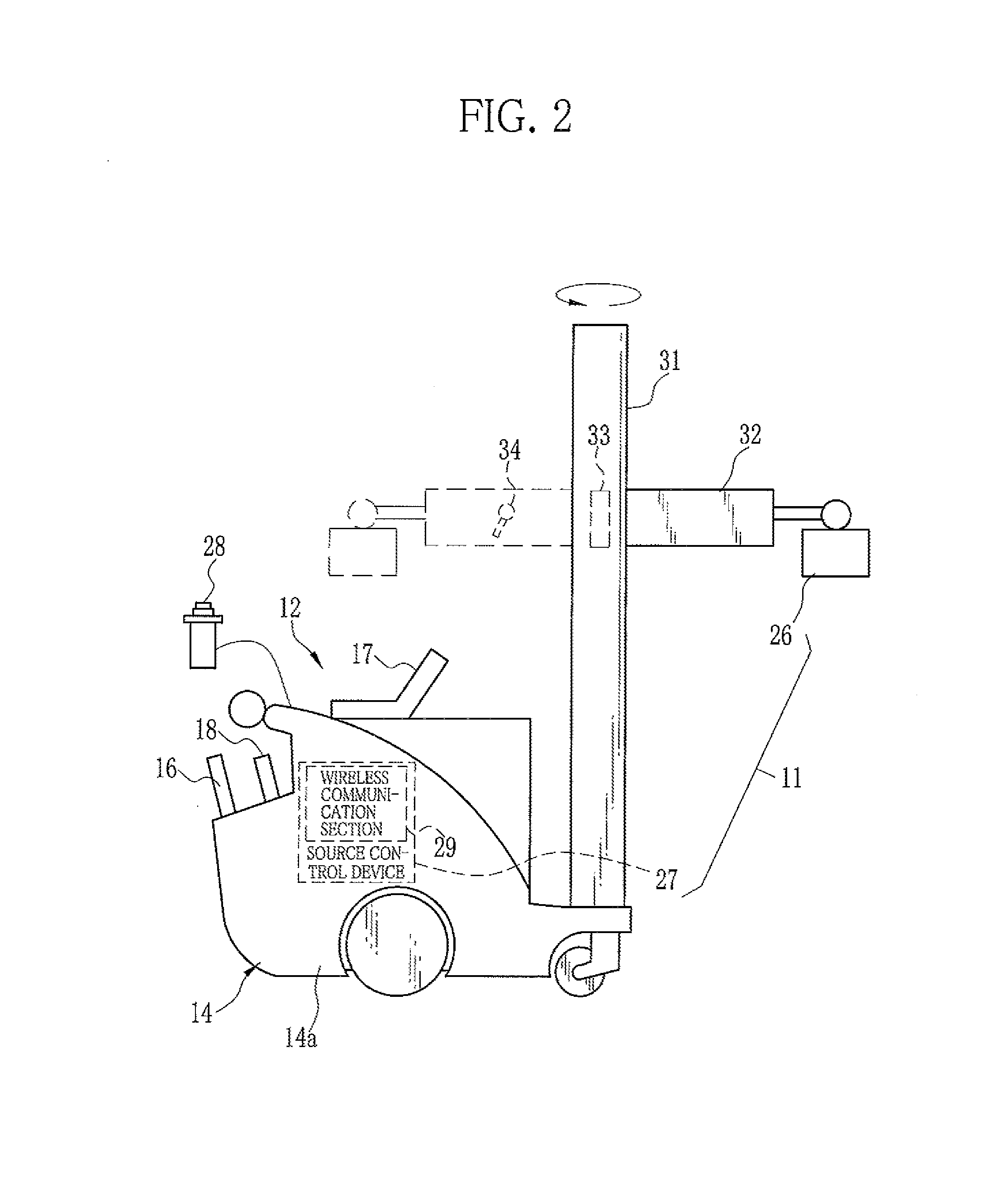 Portable radiation imaging apparatus and portable radiation imaging system