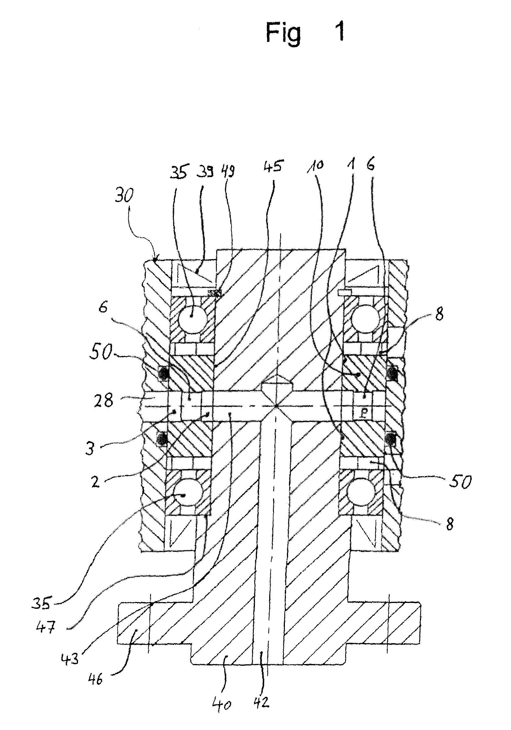 Radial rotary feedthrough and bushing therefor