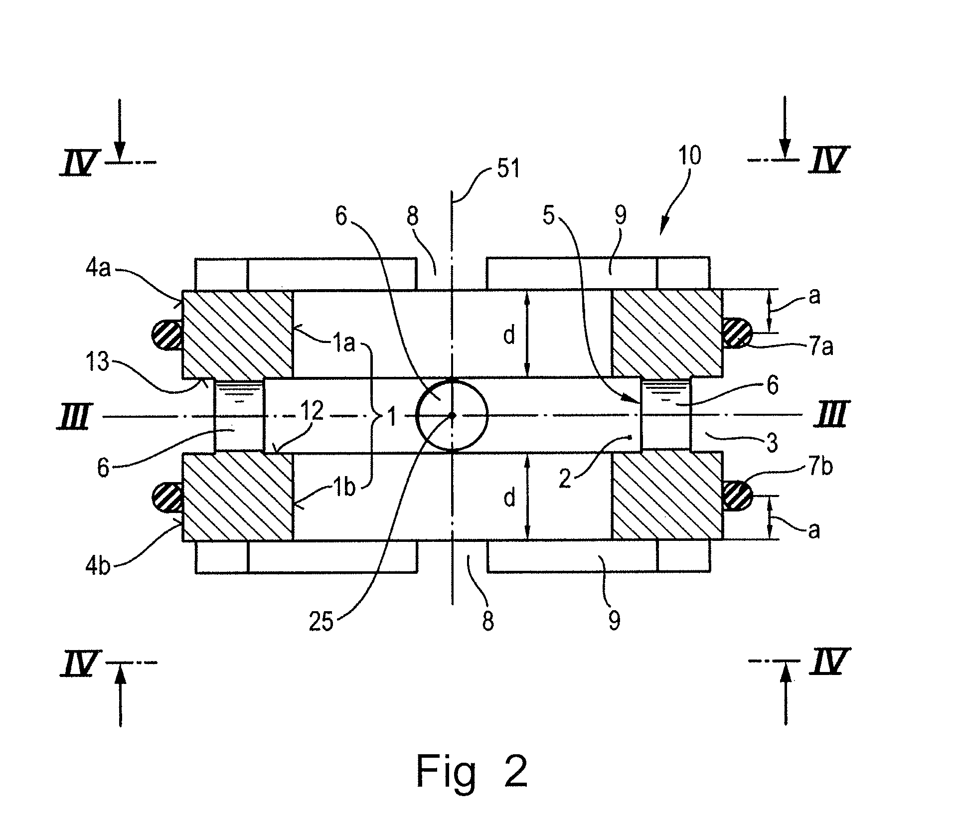 Radial rotary feedthrough and bushing therefor
