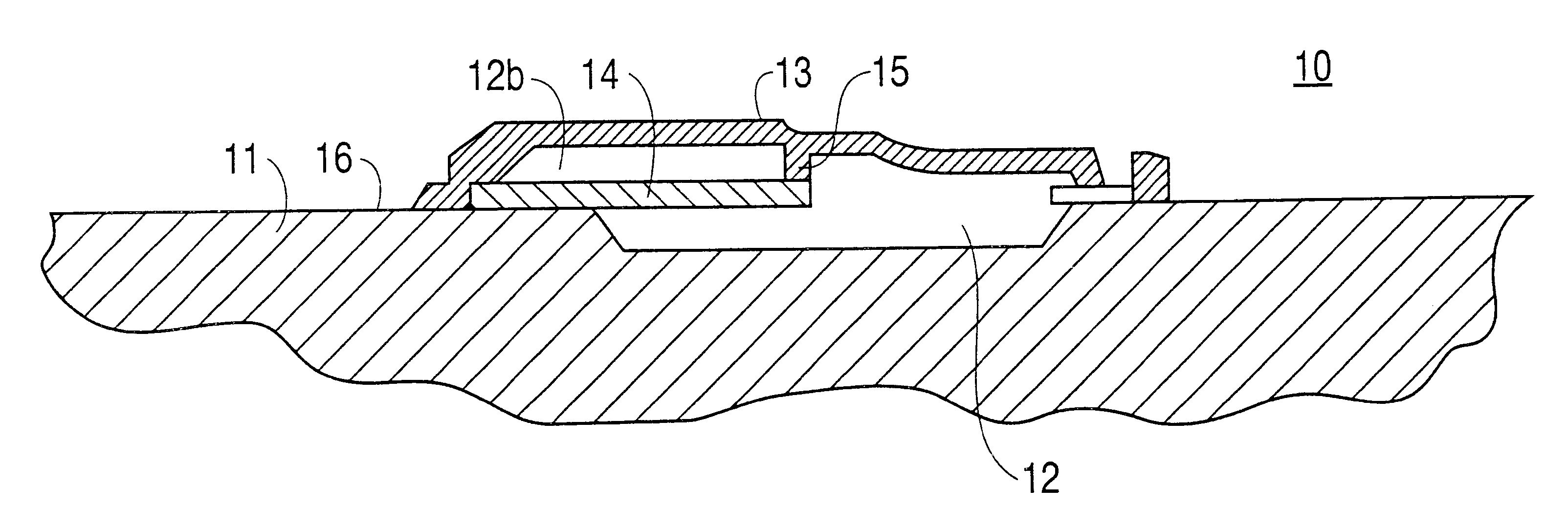 Method of making a pressure sensor comprising a resonant beam structure