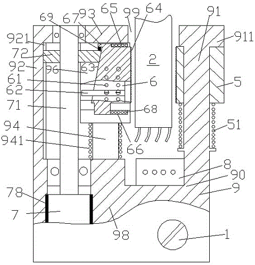 Low-vibration communication cable connection positioning device