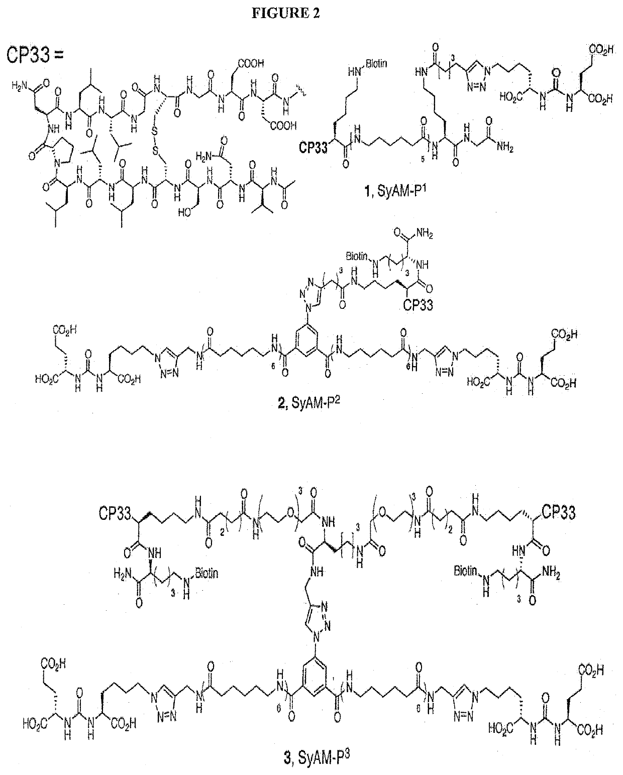 Synthetic antibody mimetic compounds (SyAMs) targeting cancer, especially prostate cancer