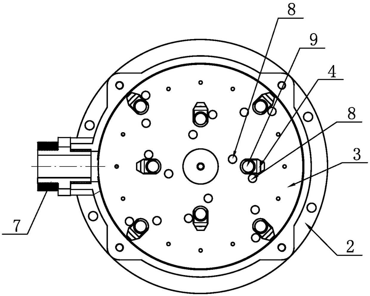 Crushing device for processing kitchen wastes