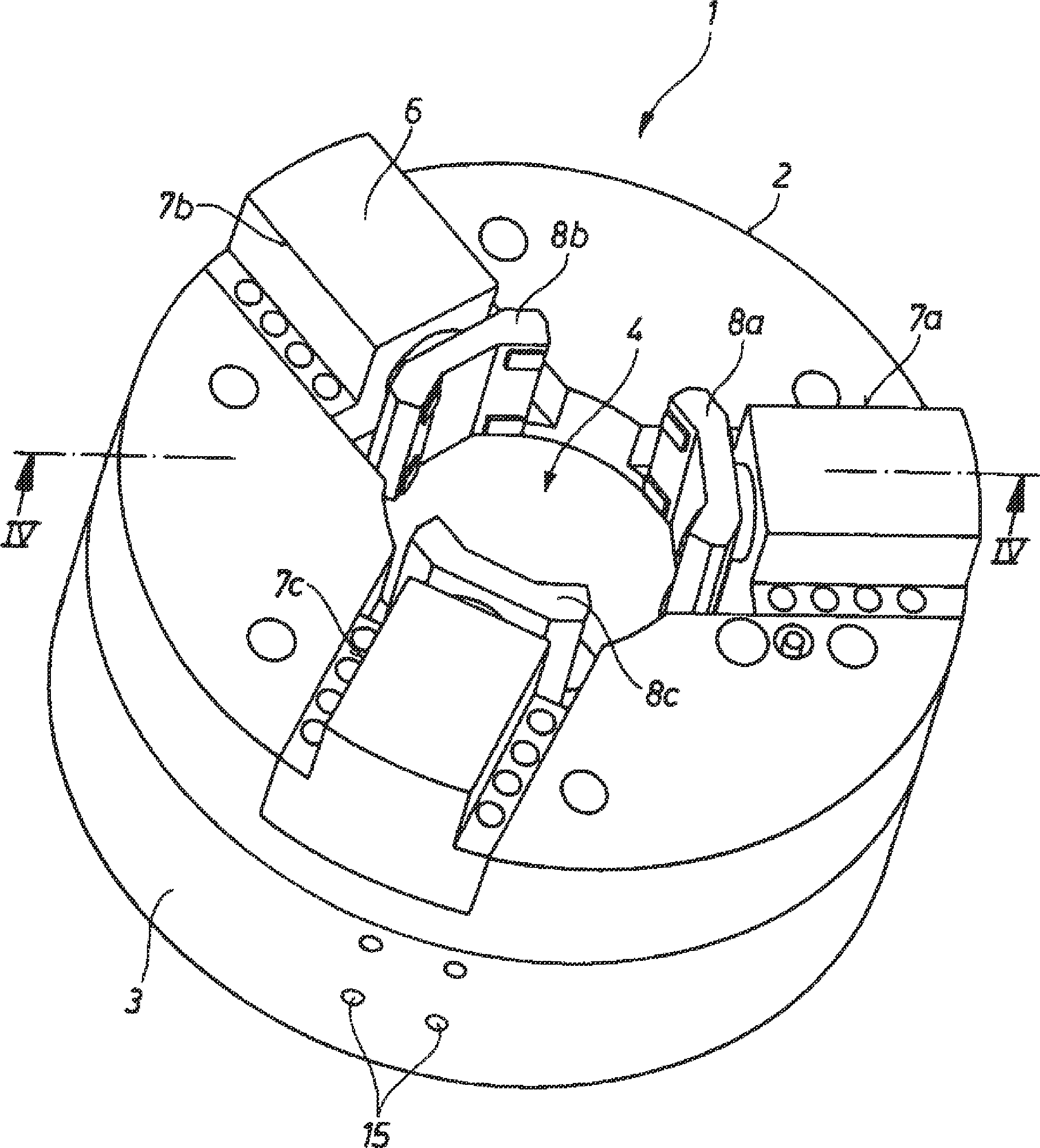 Chuck for a machine tool for machining a tubular, rotating workpiece