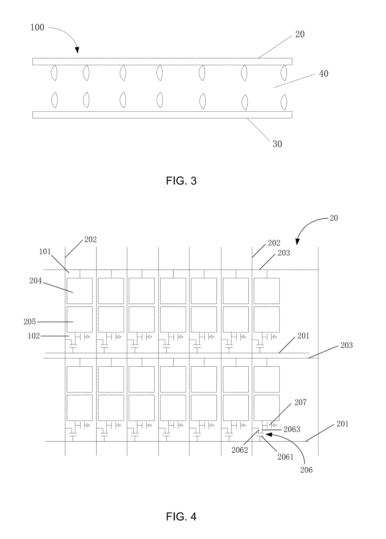 Display Panel Having Perspective Function and Array Substrate