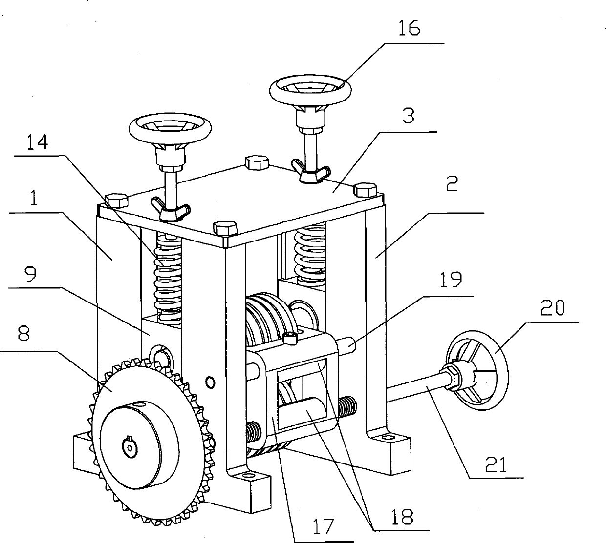 Wire feeding mechanism of straight wire machine