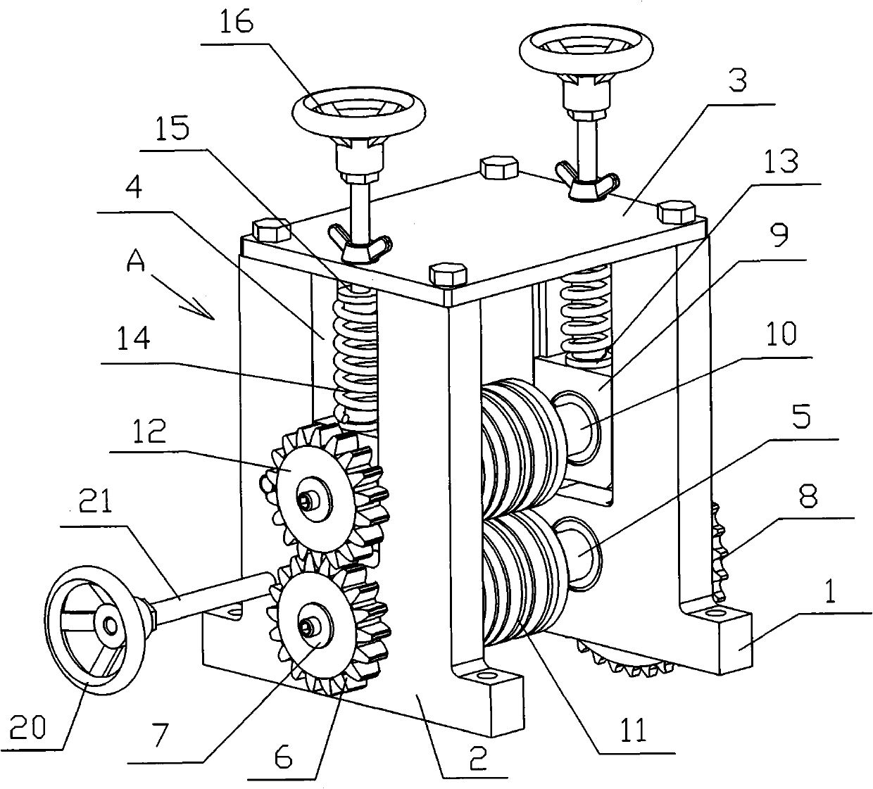 Wire feeding mechanism of straight wire machine