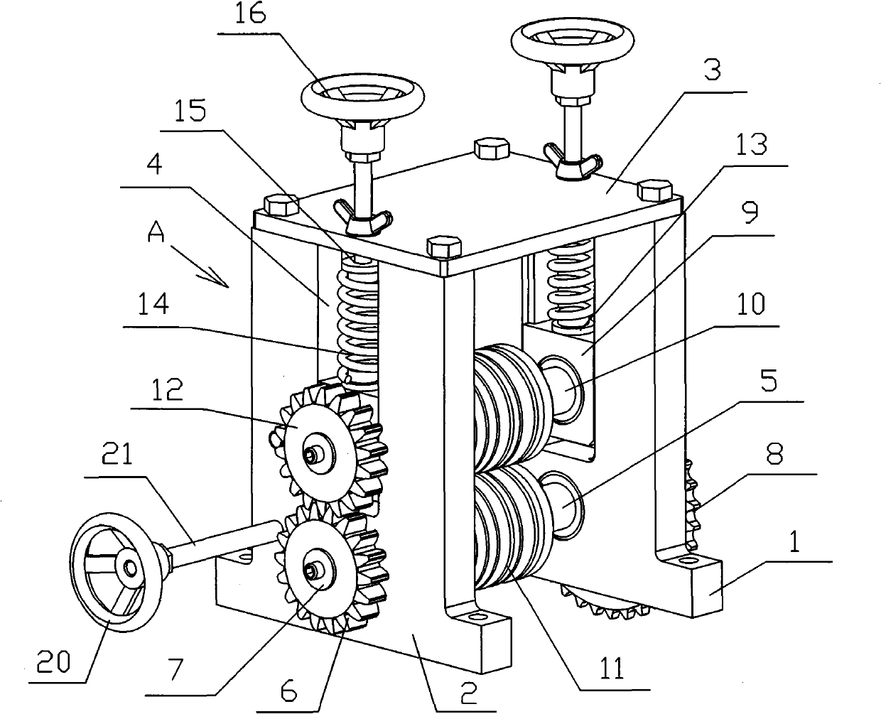 Wire feeding mechanism of straight wire machine