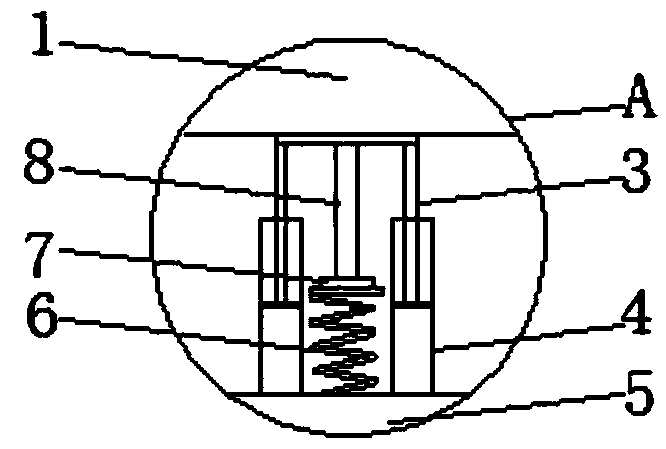 Shock absorption base for mining machine