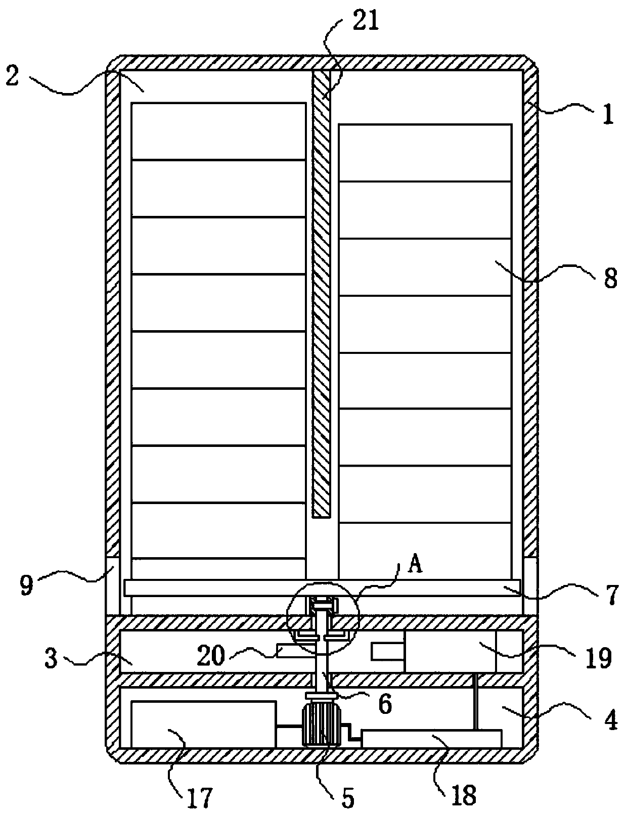 Device facilitating goods pushing and discharging of vending machine
