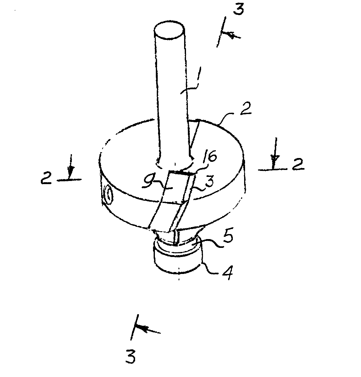 Knife-positioning washer for piloted router bit